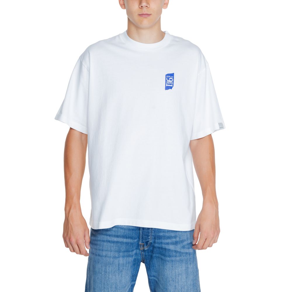 Replay White Cotton T-Shirt LUNESCAPE