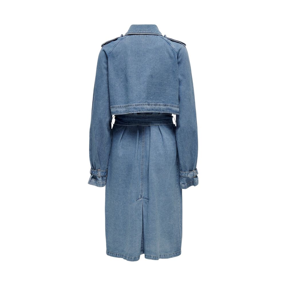 Only Blue Cotton Trench Coat LUNESCAPE