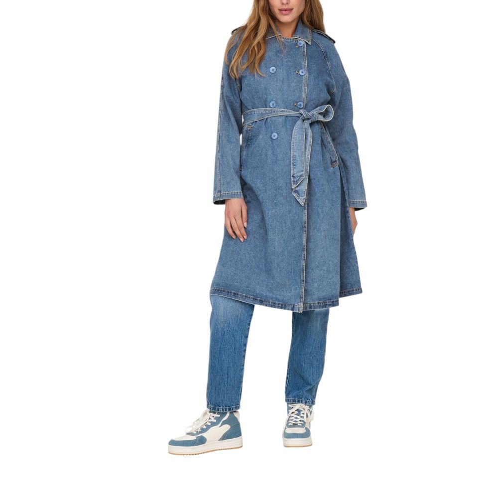 Only Blue Cotton Trench Coat LUNESCAPE