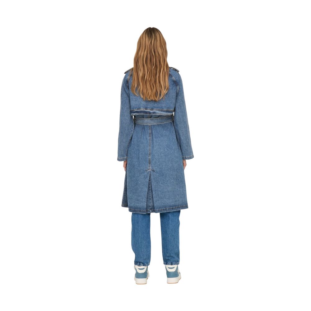 Only Blue Cotton Trench Coat LUNESCAPE