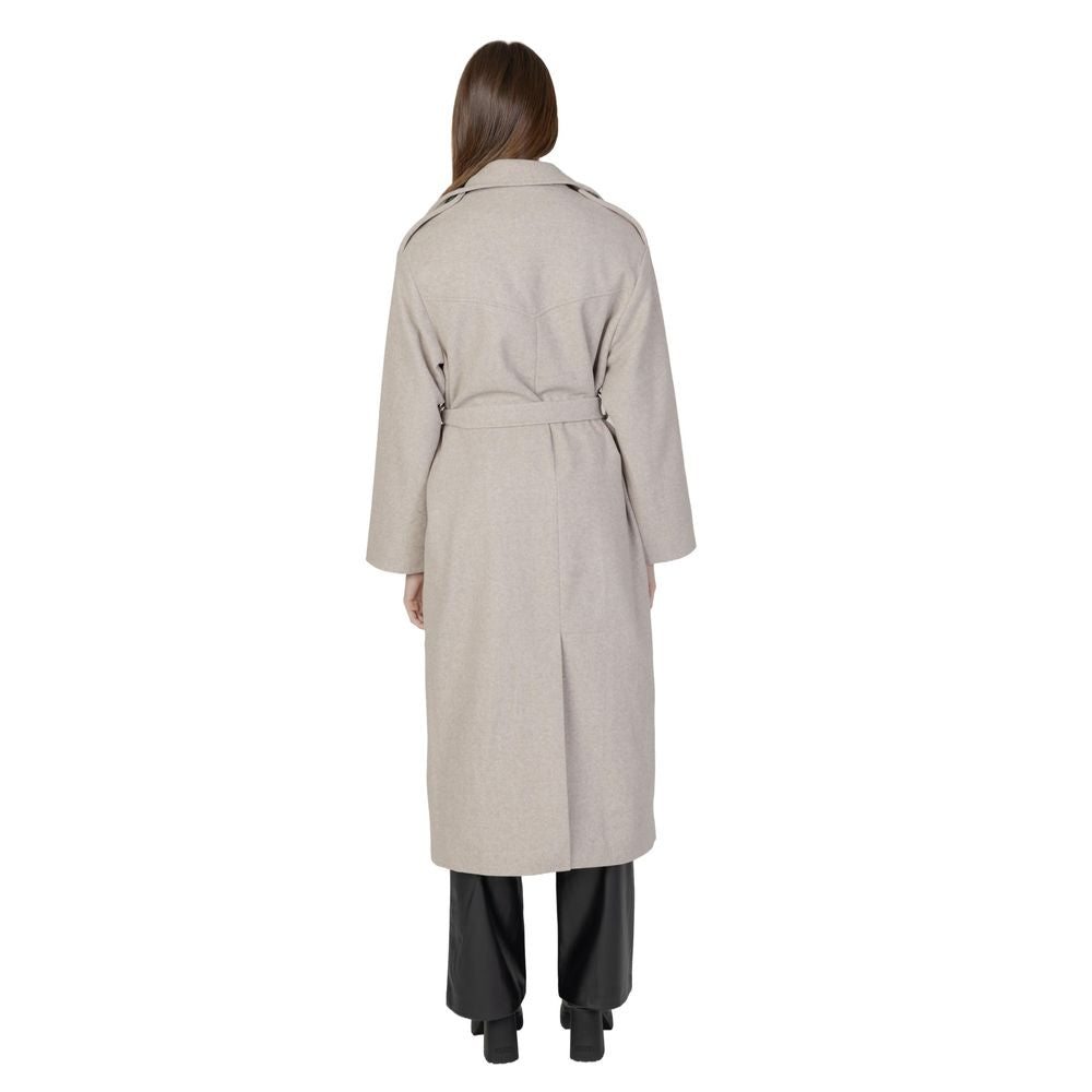 Only Beige Polyester Coat LUNESCAPE