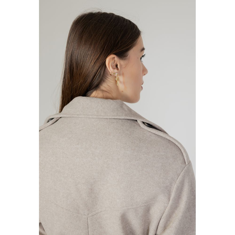 Only Beige Polyester Coat LUNESCAPE