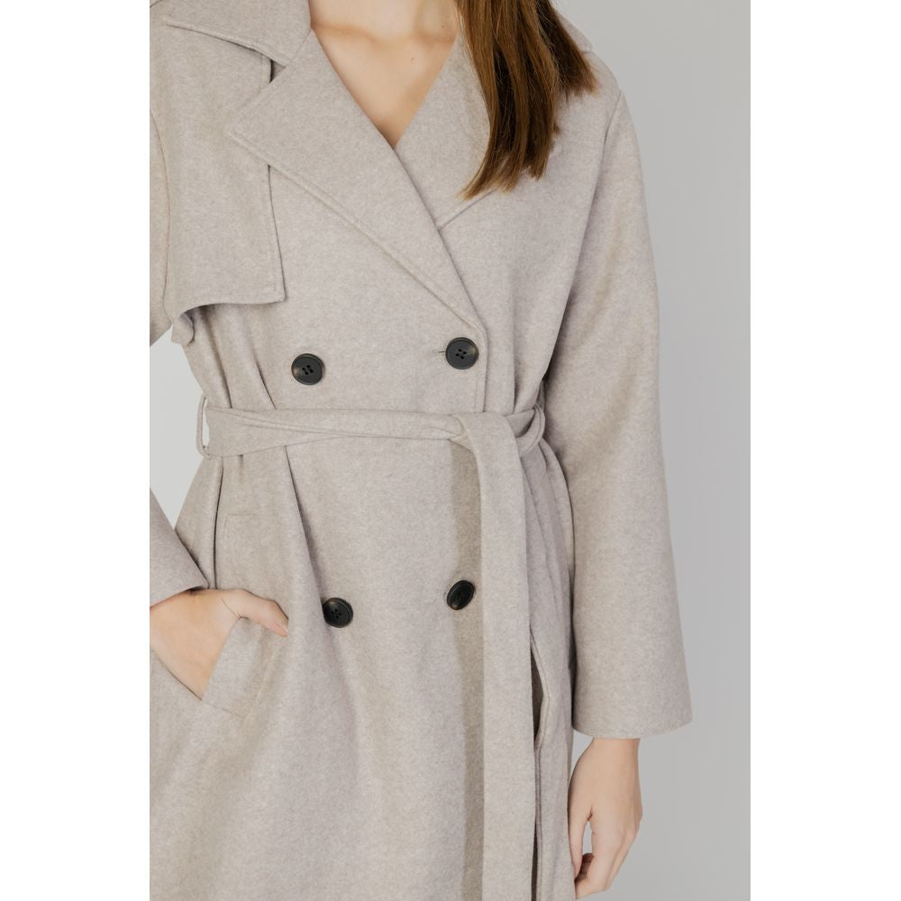 Only Beige Polyester Coat LUNESCAPE