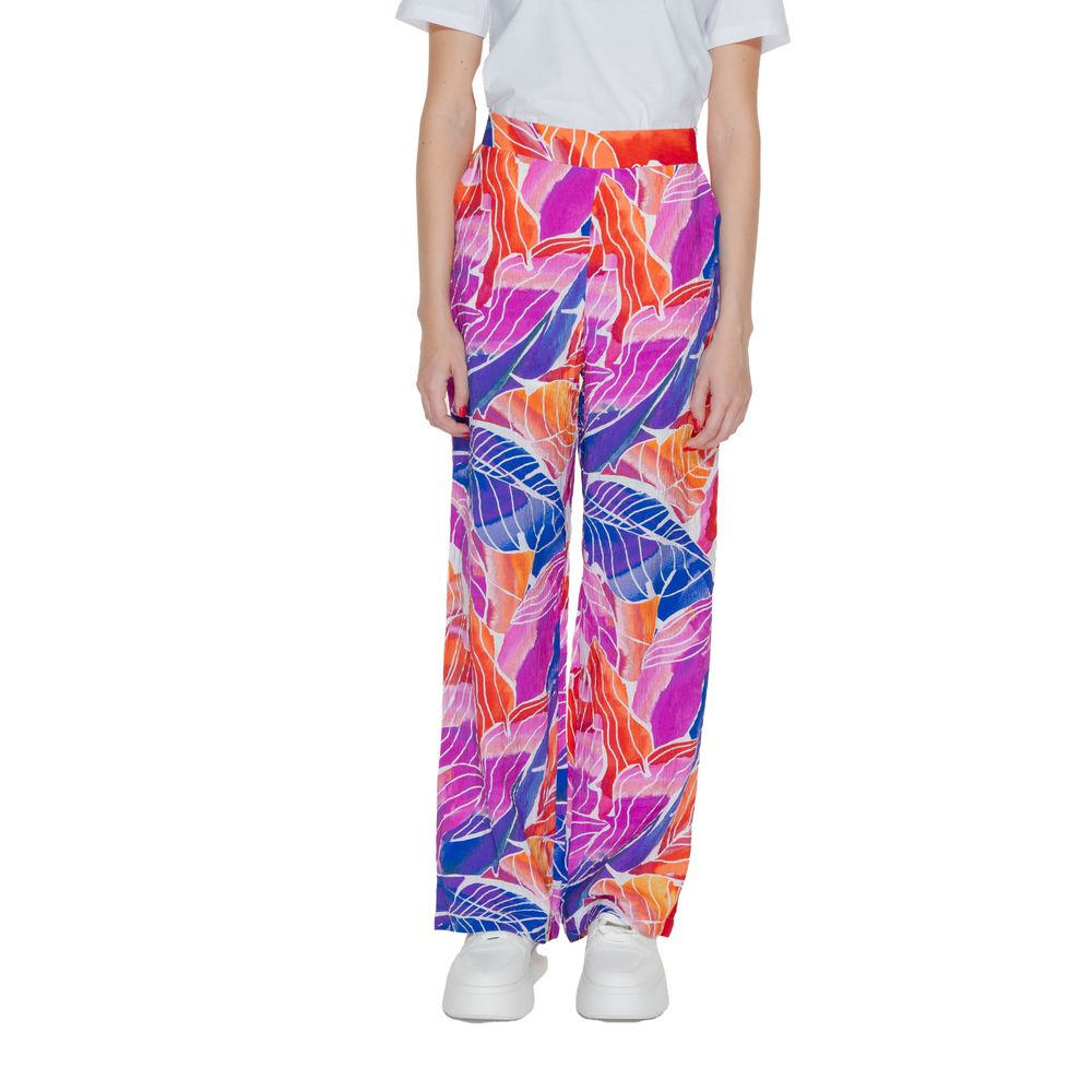 Vila Clothes Multicolor Viscose Casual Pants