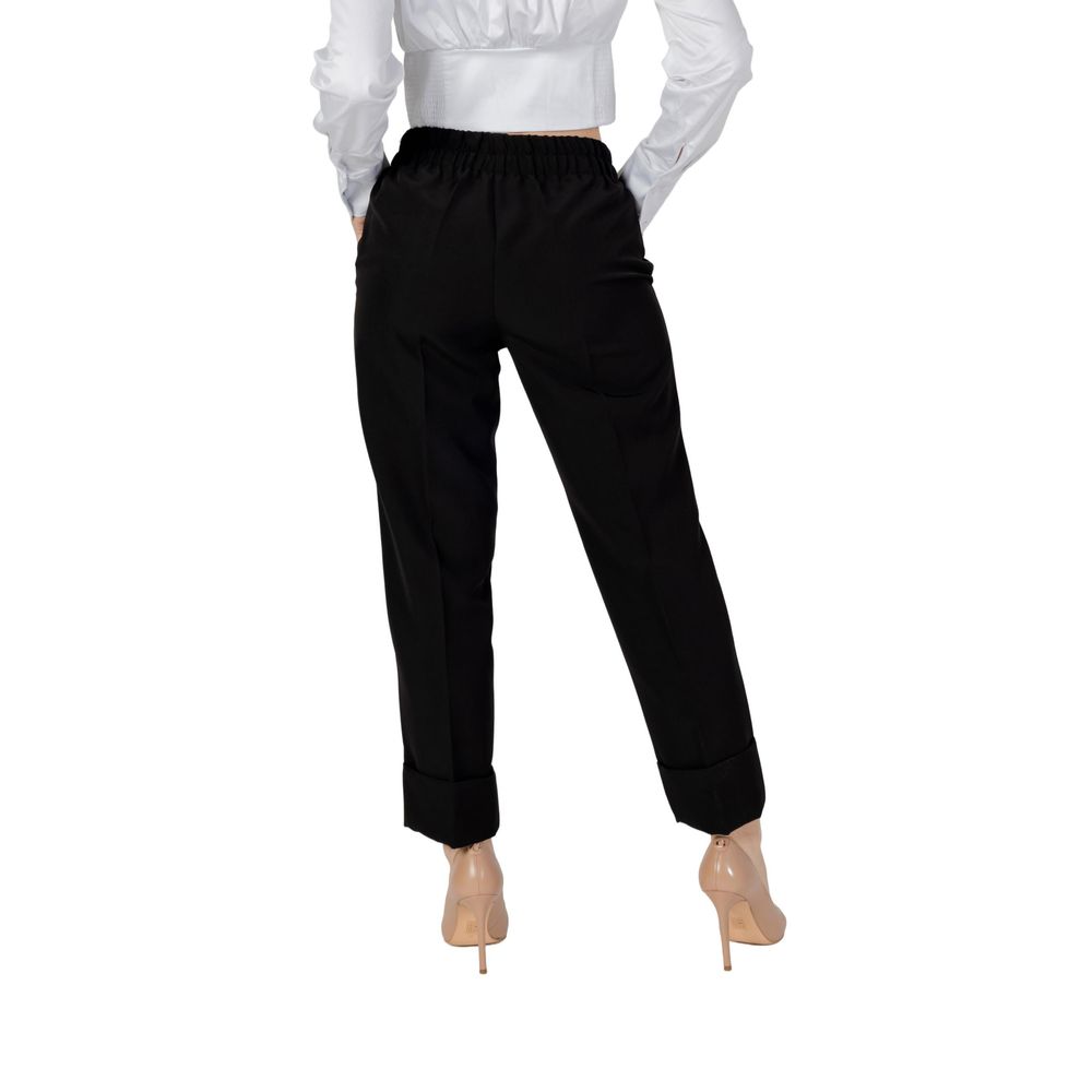 Sandro Ferrone Black Polyester Pant LUNESCAPE