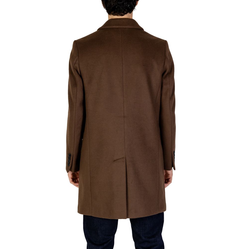 Antony Morato Brown Polyester Coat LUNESCAPE