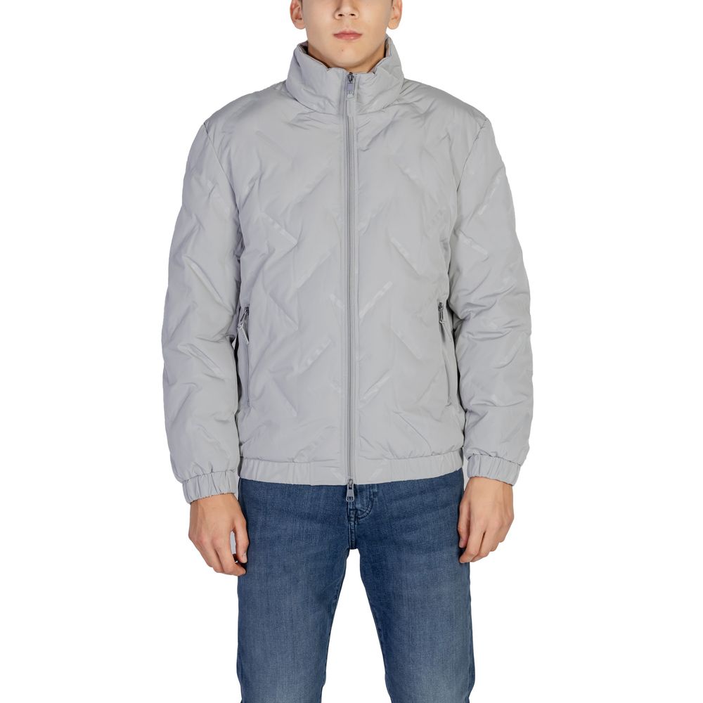 Antony Morato Gray Polyester Jackets & Coat LUNESCAPE