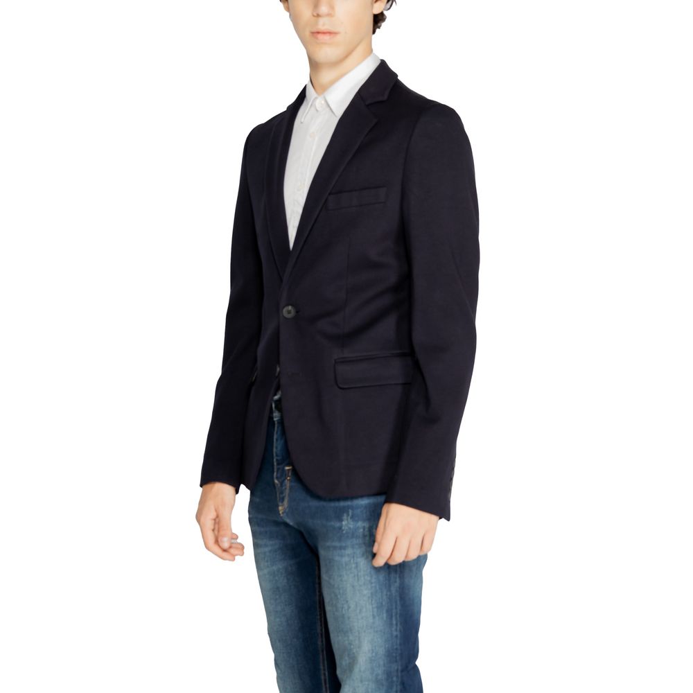 Antony Morato Blue Viscose Blazer LUNESCAPE