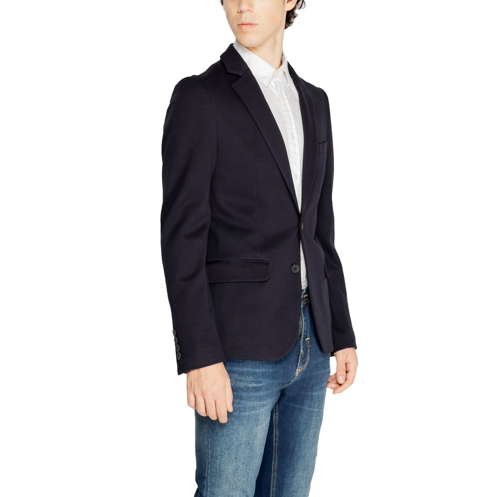 Antony Morato Blue Viscose Blazer LUNESCAPE