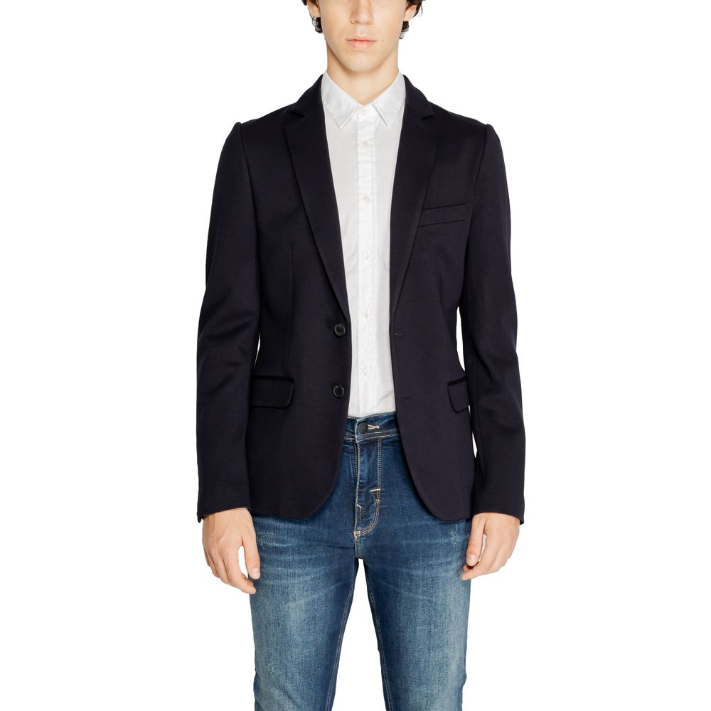 Antony Morato Blue Viscose Blazer LUNESCAPE