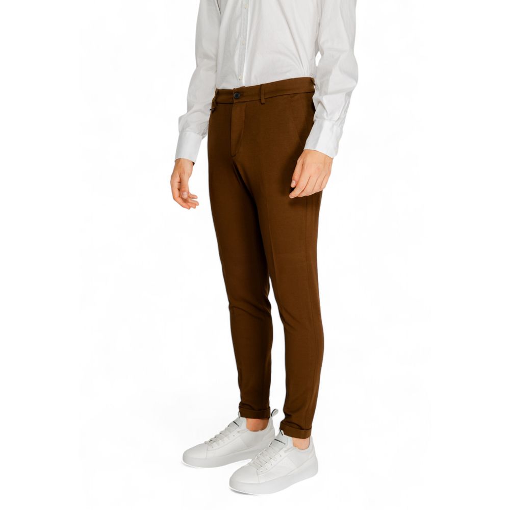 Antony Morato Brown Viscose Pant LUNESCAPE