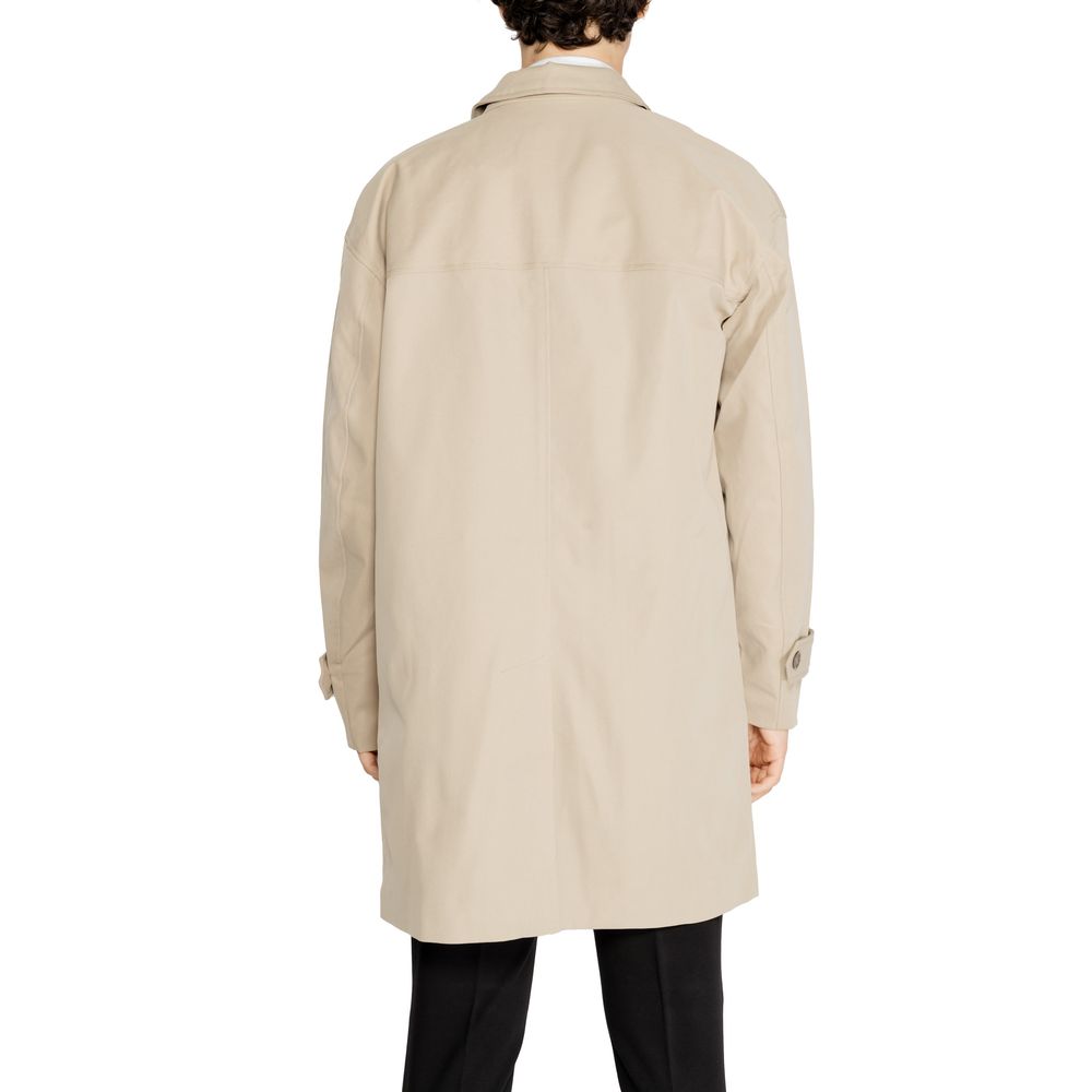 Only & Sons Beige Polyester Trench Coat LUNESCAPE