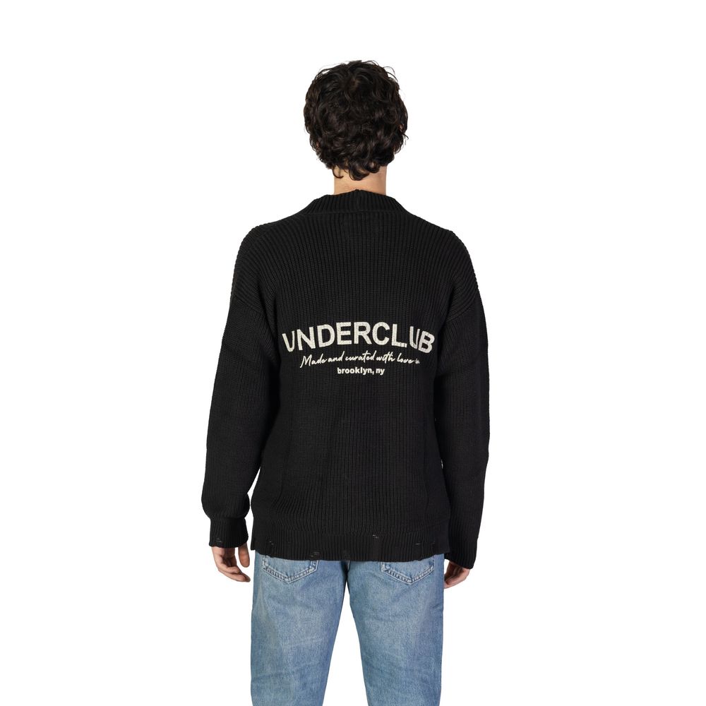 Underclub Black Cotton Cardigan LUNESCAPE