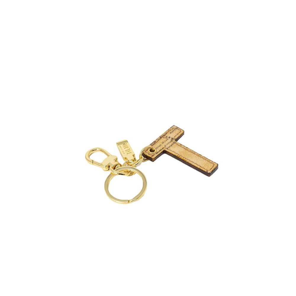 Alviero Martini Prima Classe Beige Leather Keychain LUNESCAPE