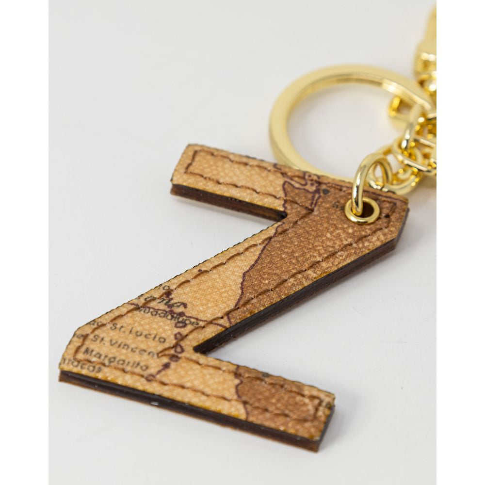 Alviero Martini Prima Classe Beige Leather Keychain LUNESCAPE