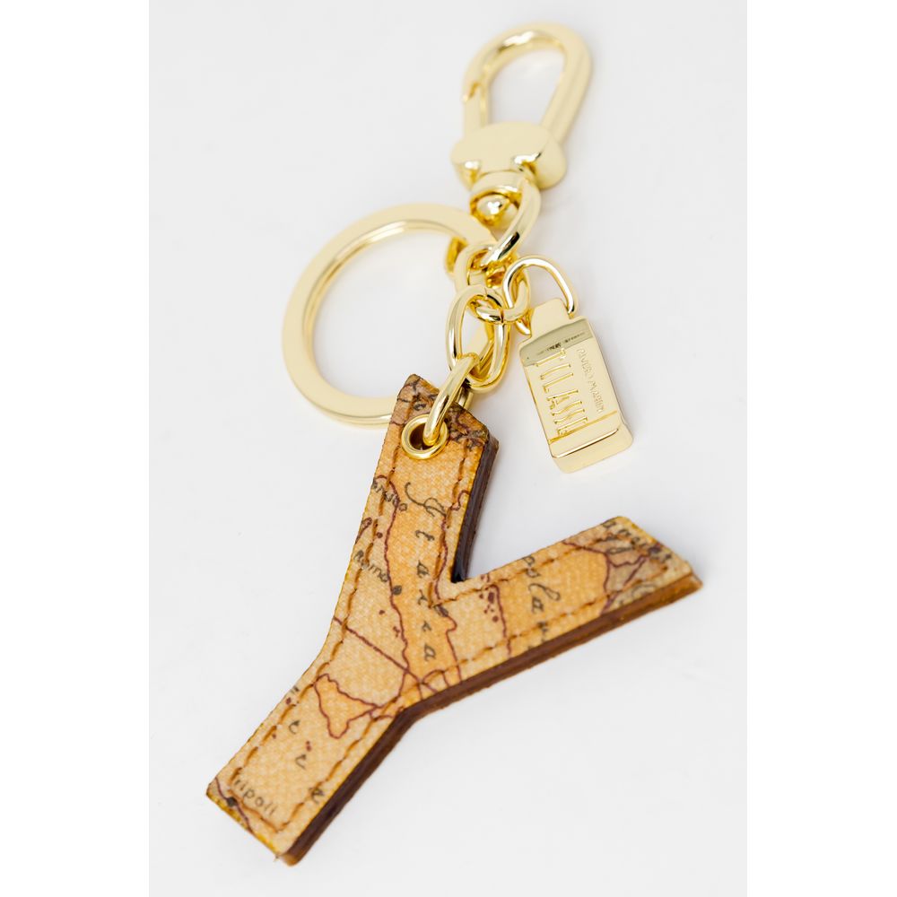 Alviero Martini Prima Classe Beige Artificial Leather Keychain LUNESCAPE