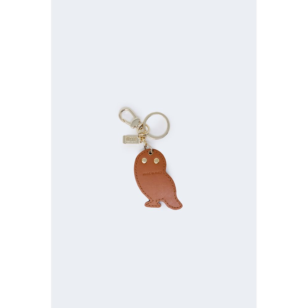 Alviero Martini Prima Classe Beige Leather Keychain LUNESCAPE