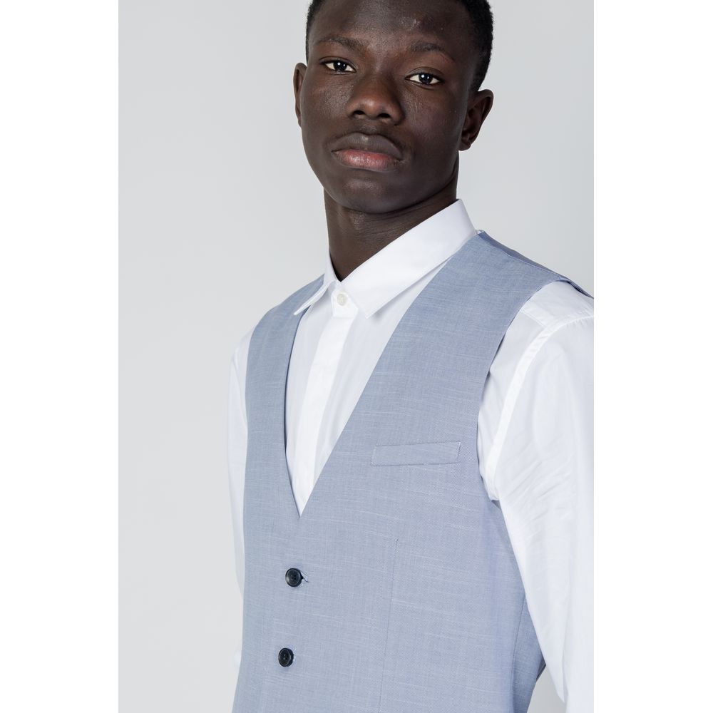 Antony Morato Blue Polyester Waistcoat LUNESCAPE