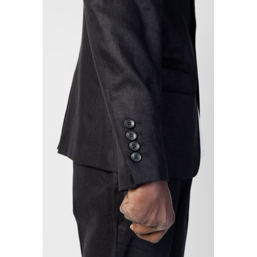Antony Morato Black Linen Blazer LUNESCAPE