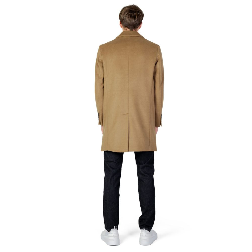 Antony Morato Beige Polyester Coat LUNESCAPE