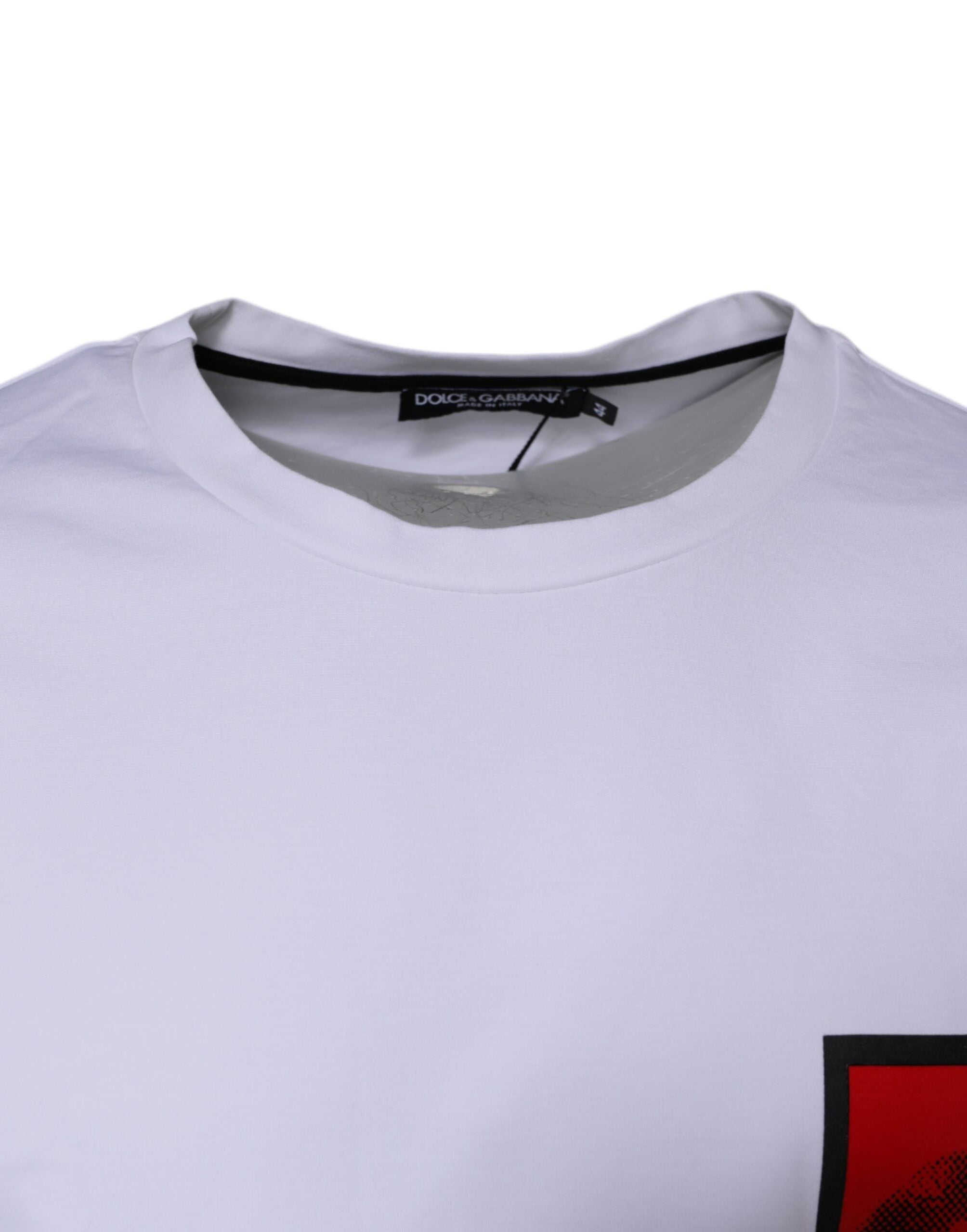 Dolce & Gabbana White Red Lips Print Cotton T-shirt LUNESCAPE