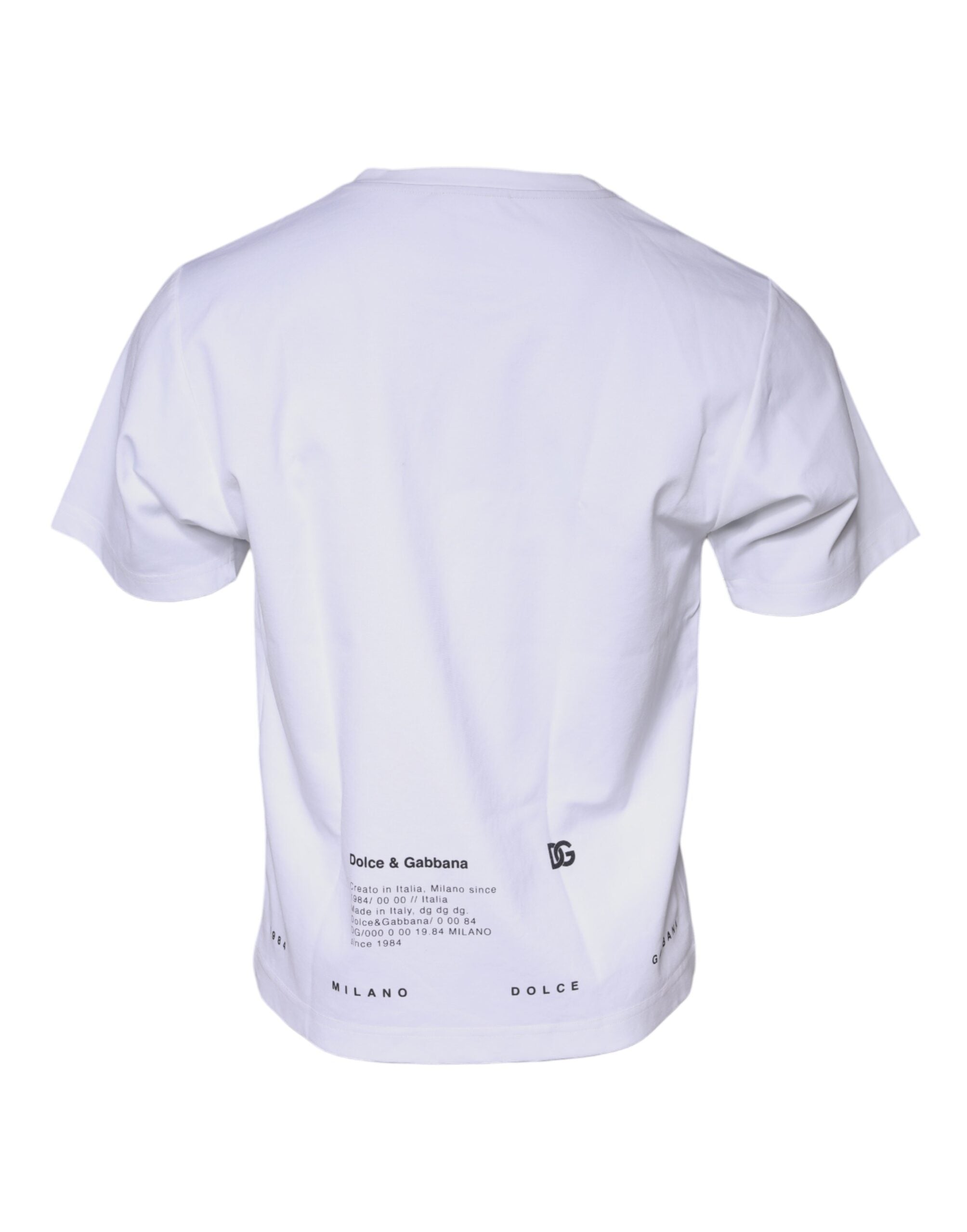 Dolce & Gabbana White Red Lips Print Cotton T-shirt LUNESCAPE