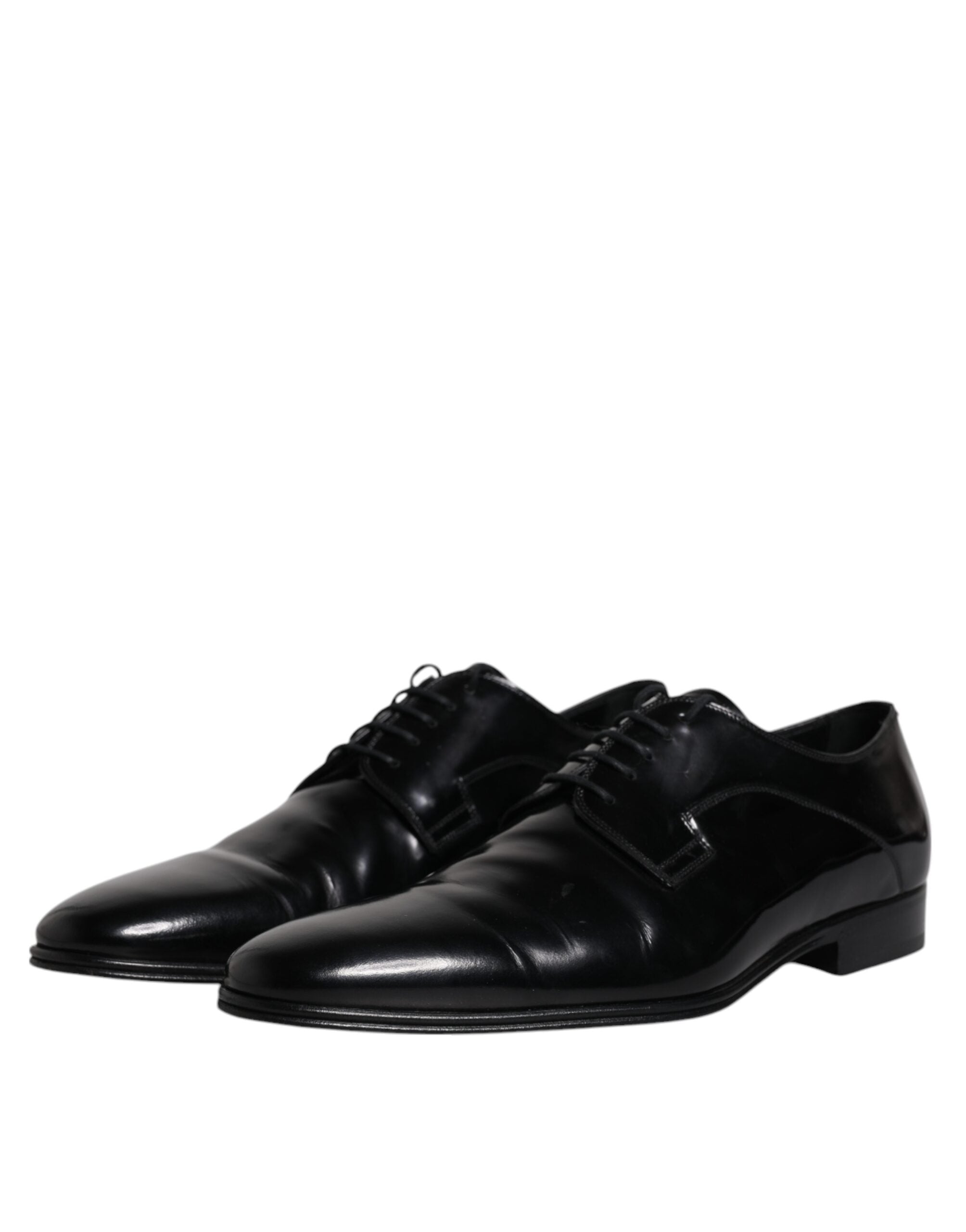 Dolce & Gabbana Black Leather Lace Up Derby Formal Shoes LUNESCAPE
