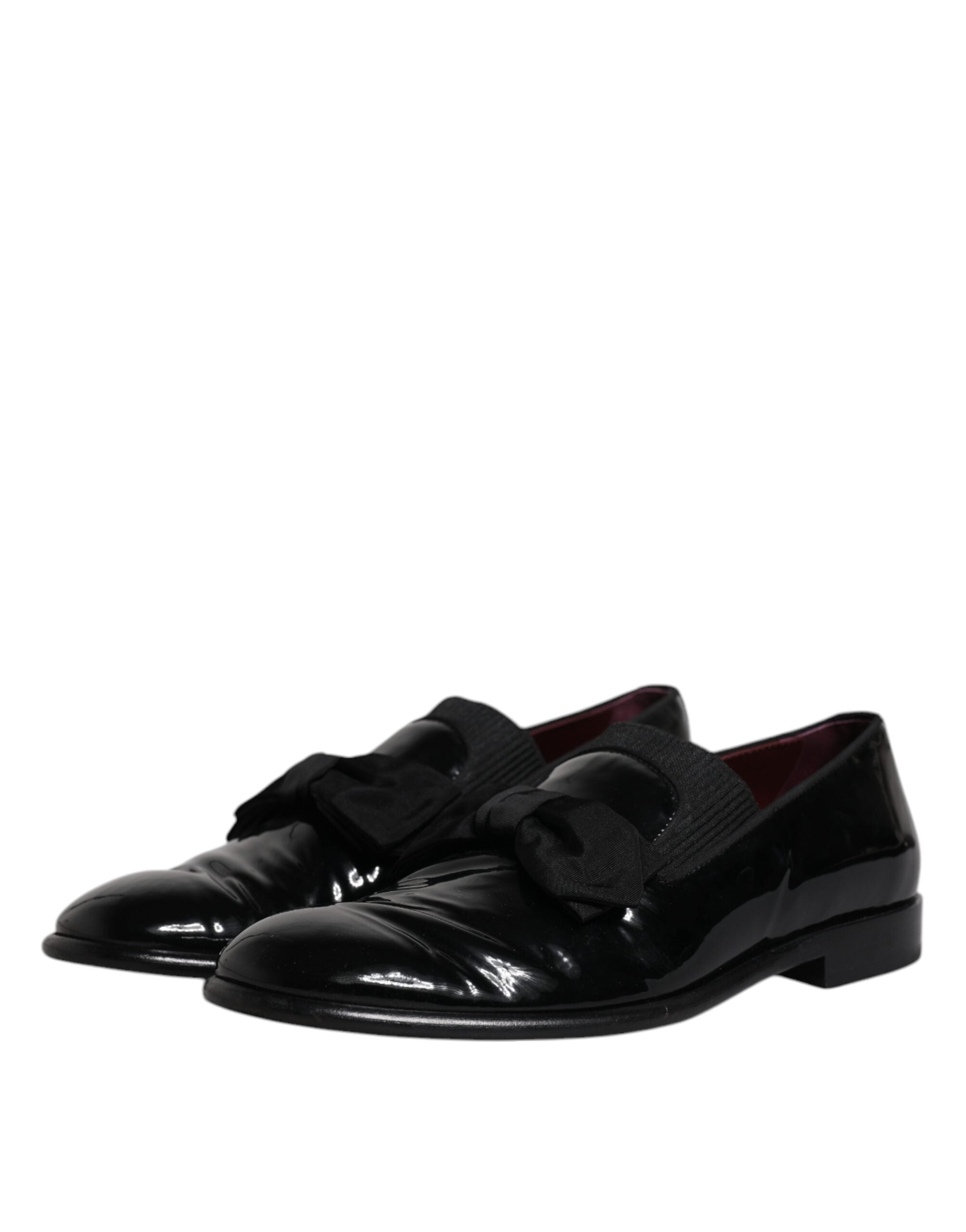 Dolce & Gabbana Black Leather Loafers Men Formal Dress Shoes LUNESCAPE