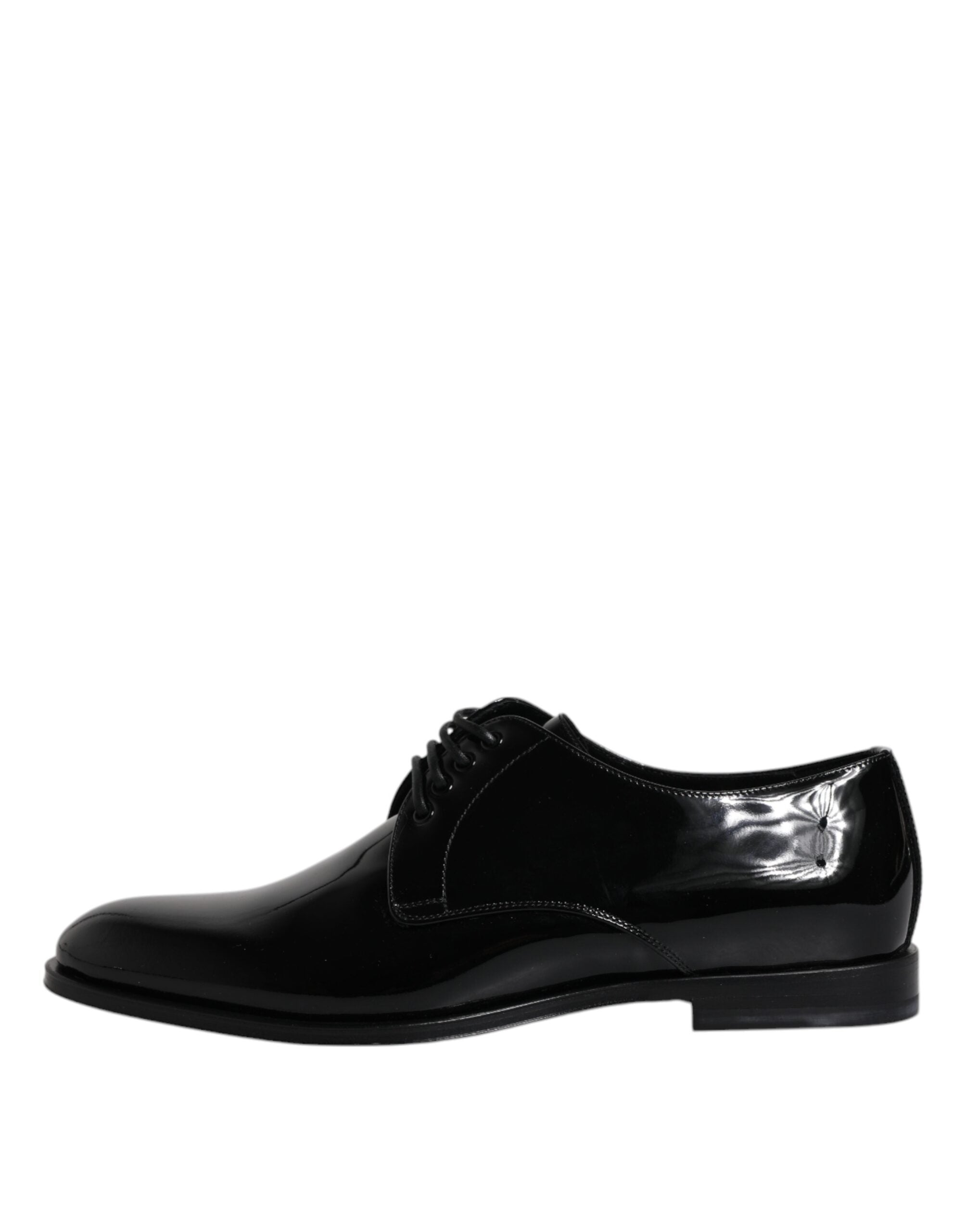 Dolce & Gabbana Black Patent Leather Derby Formal Dress Shoes LUNESCAPE