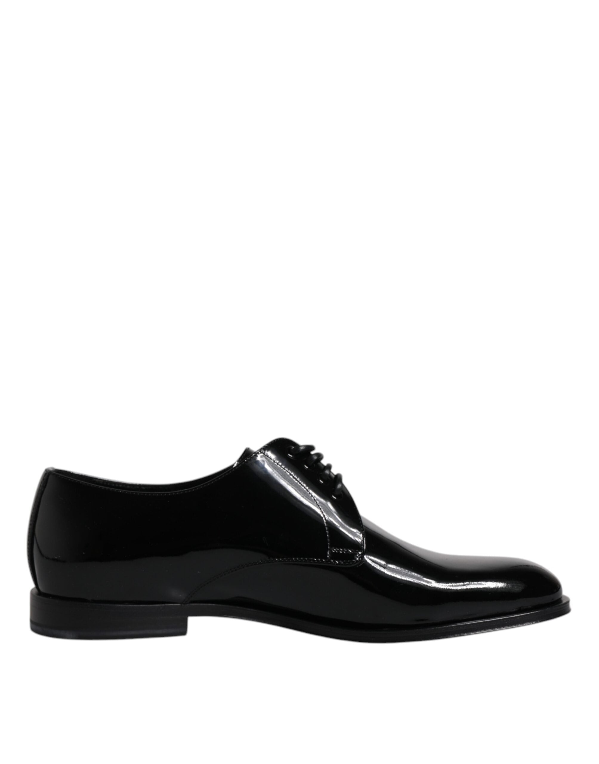 Dolce & Gabbana Black Patent Leather Derby Formal Dress Shoes LUNESCAPE