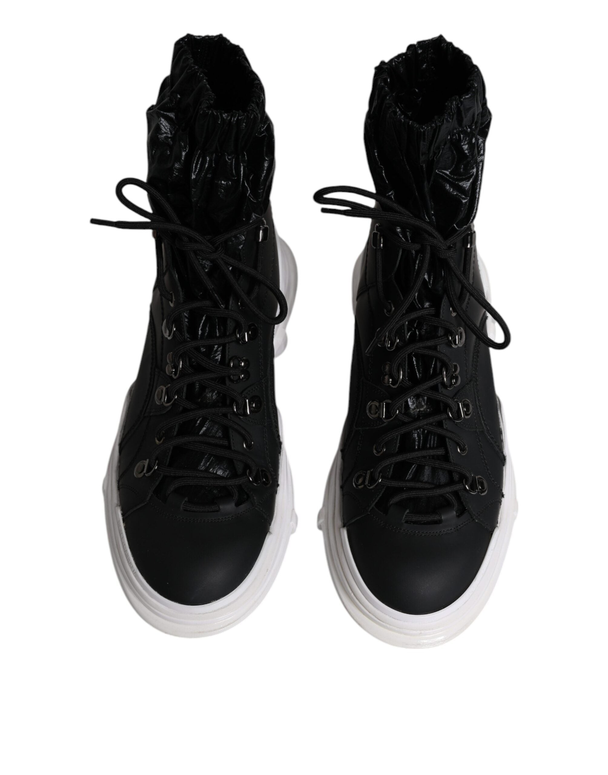 Dolce & Gabbana Black Nylon Galileo High Top Sneakers Shoes LUNESCAPE
