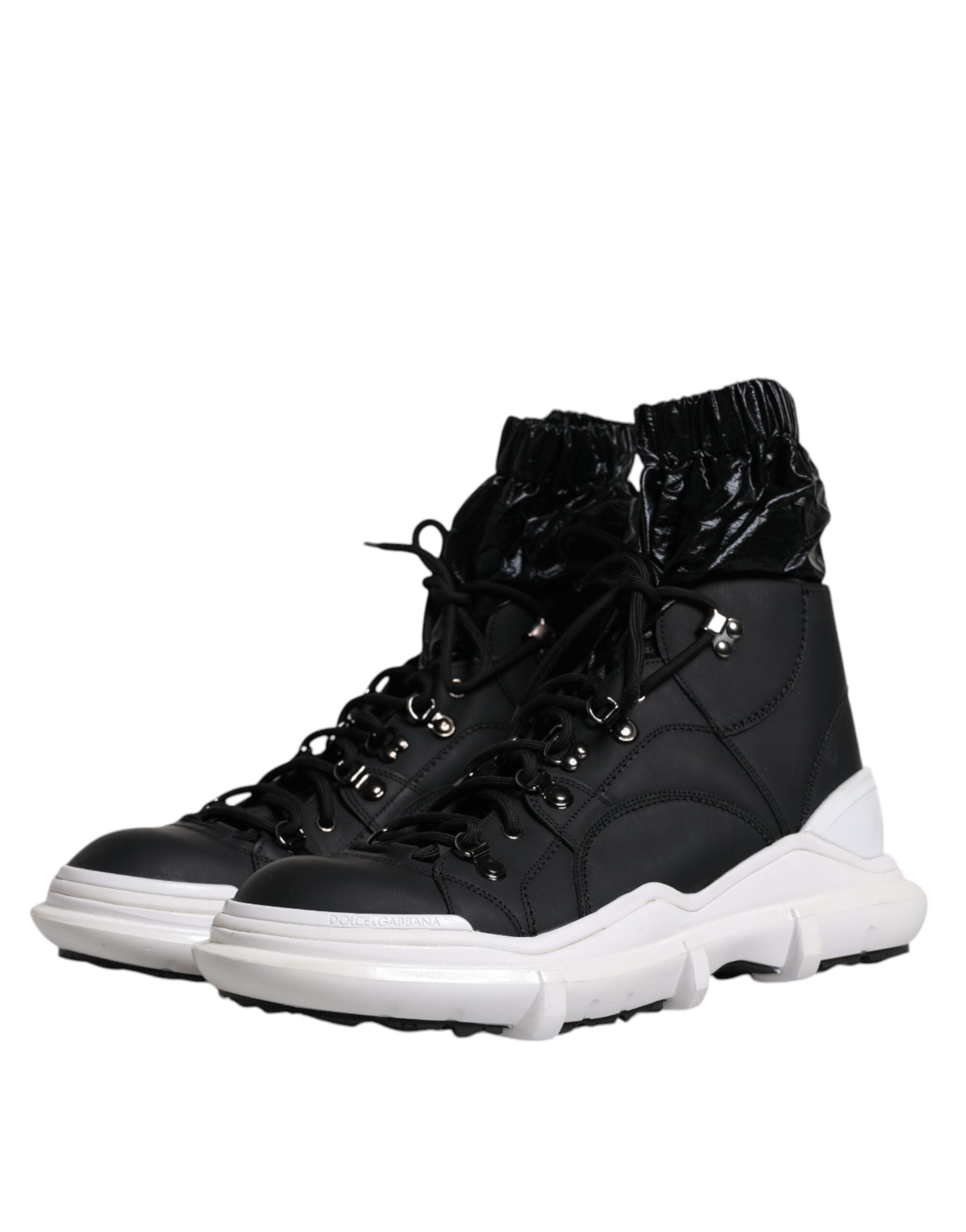 Dolce & Gabbana Black Nylon Galileo High Top Sneakers Shoes LUNESCAPE