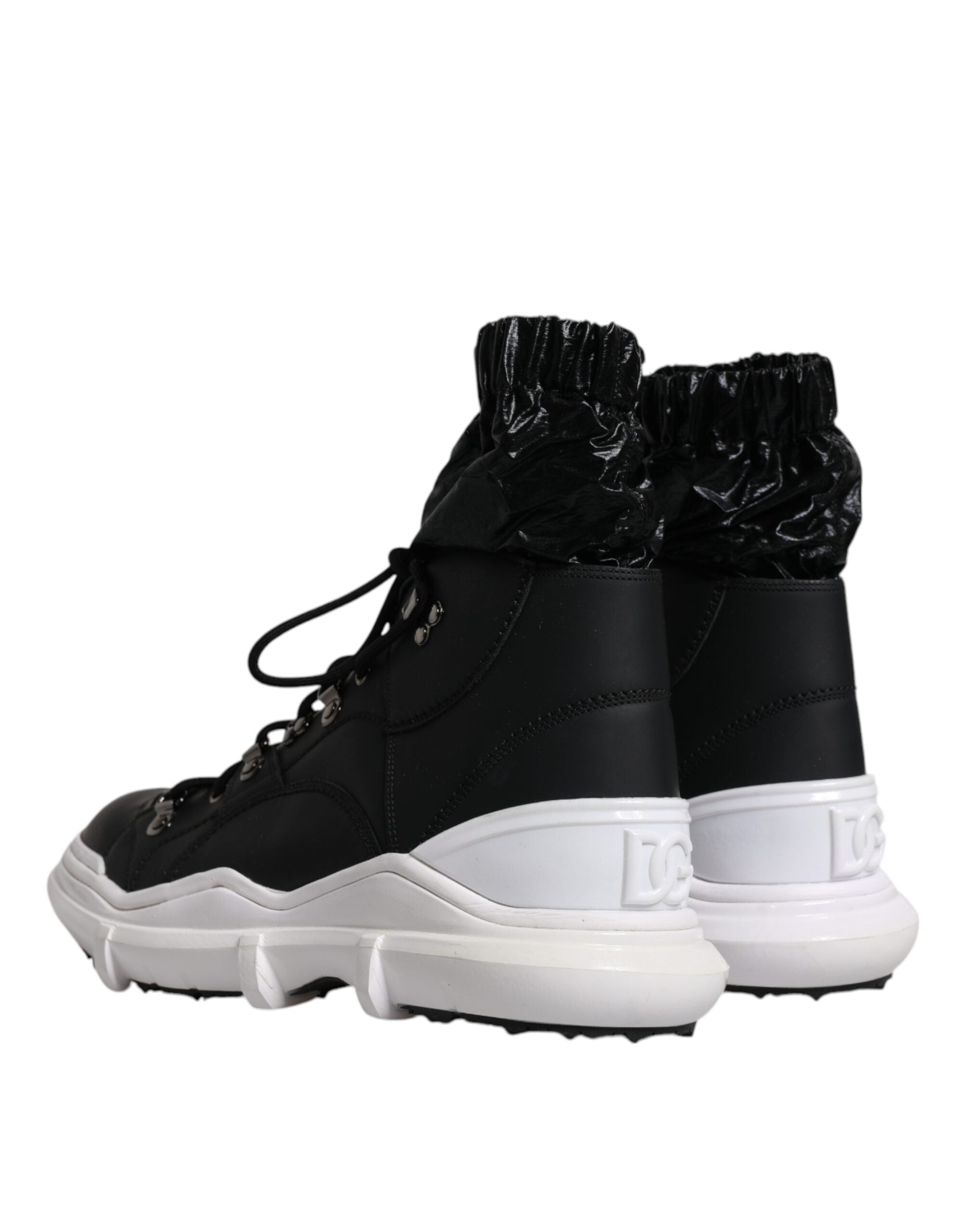 Dolce & Gabbana Black Nylon Galileo High Top Sneakers Shoes LUNESCAPE
