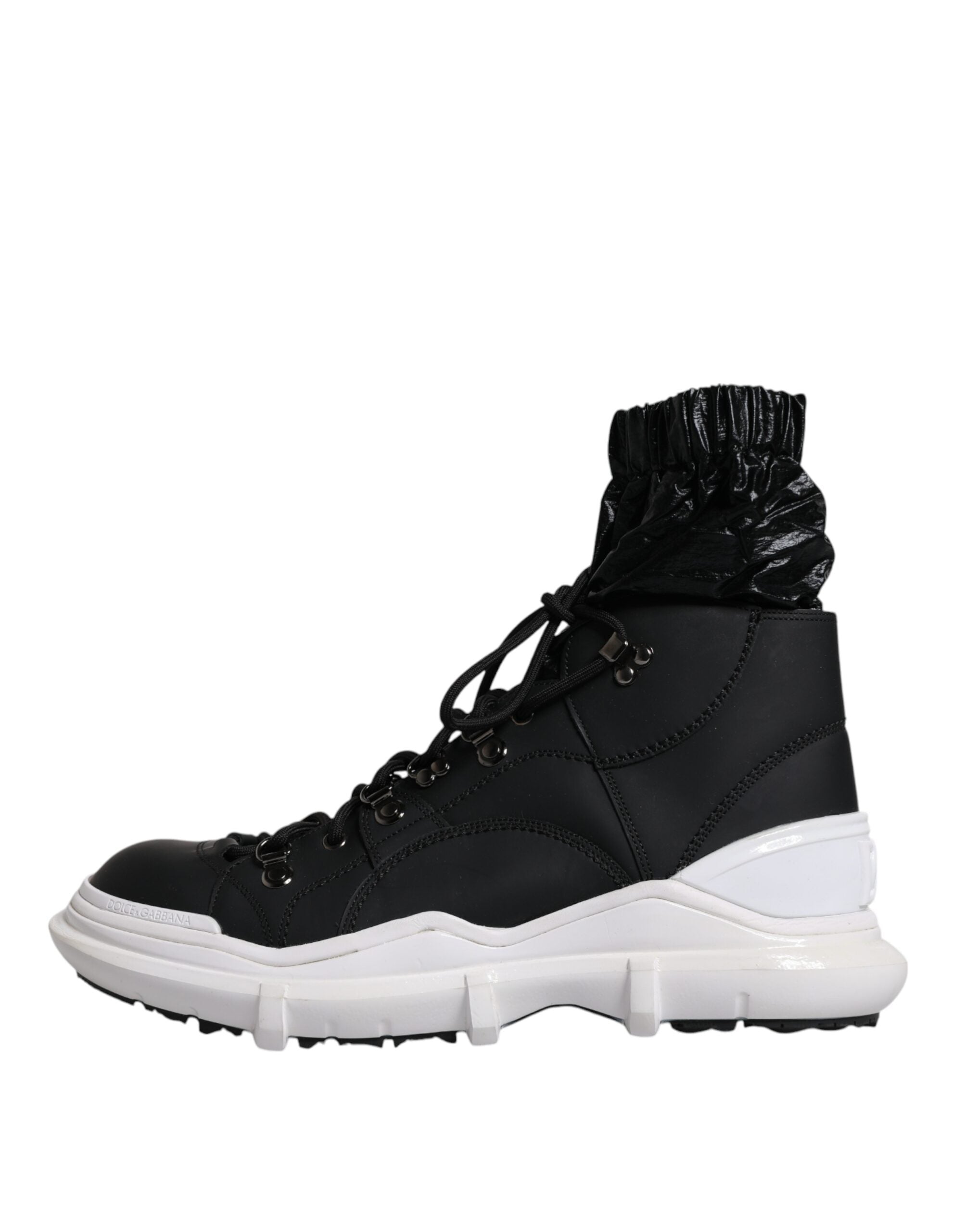 Dolce & Gabbana Black Nylon Galileo High Top Sneakers Shoes LUNESCAPE