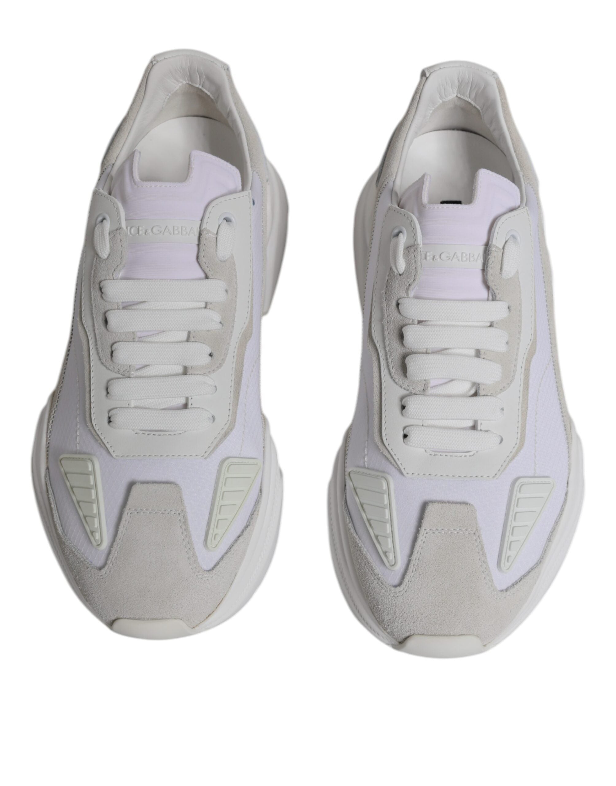 Dolce & Gabbana White Leather Daymaster Low Top Sneakers Shoes LUNESCAPE