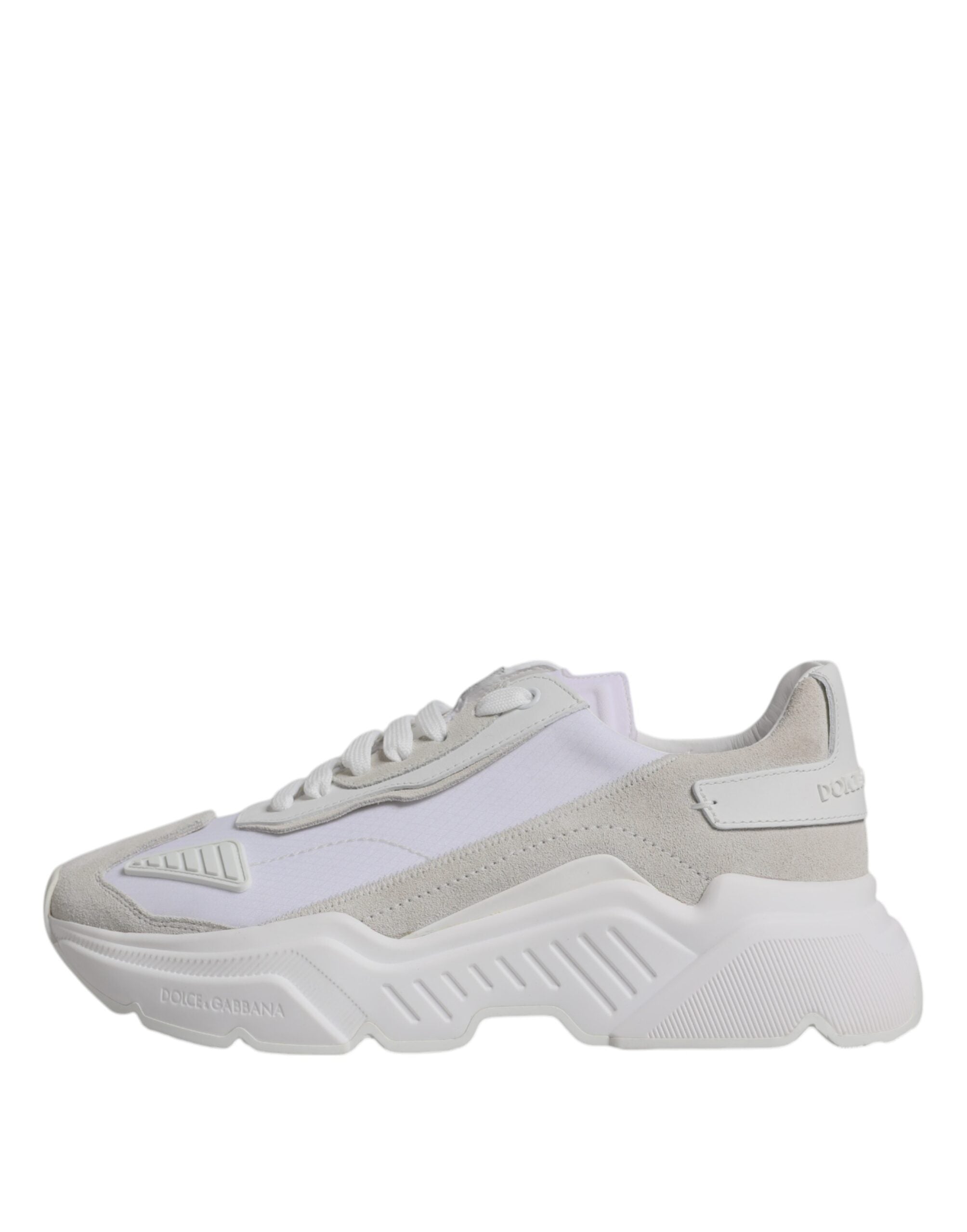 Dolce & Gabbana White Leather Daymaster Low Top Sneakers Shoes LUNESCAPE