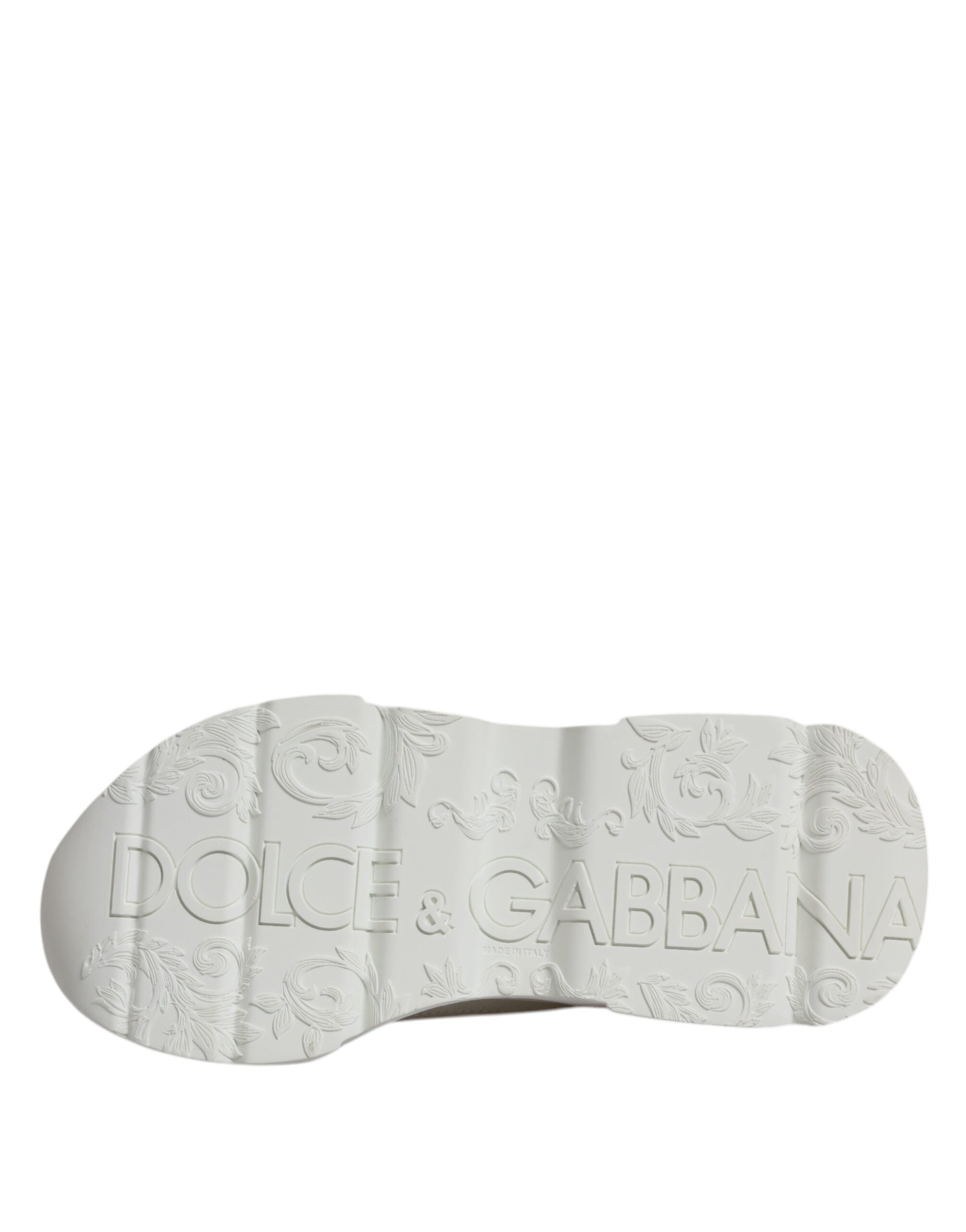 Dolce & Gabbana White Leather Daymaster Low Top Sneakers Shoes LUNESCAPE