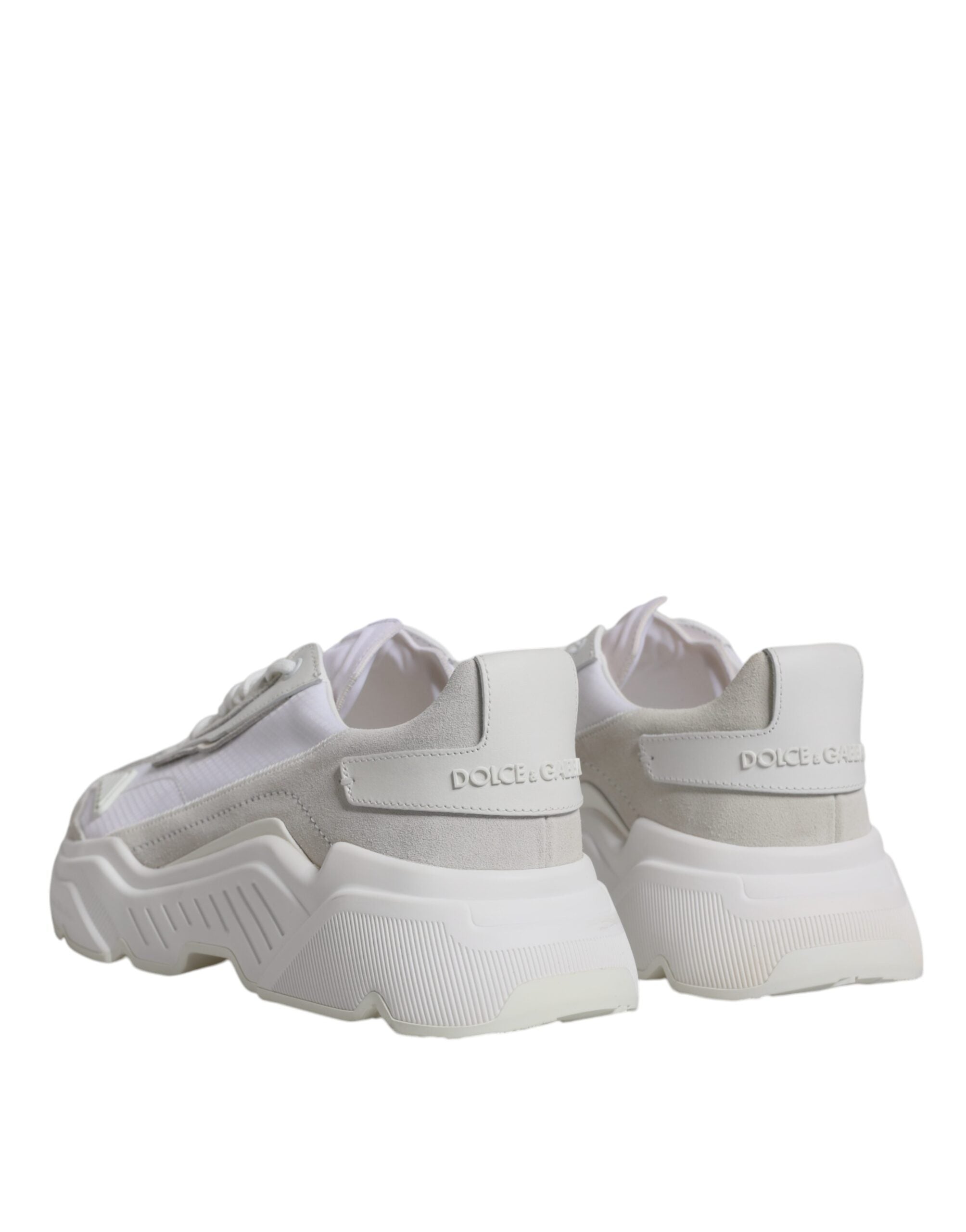 Dolce & Gabbana White Leather Daymaster Low Top Sneakers Shoes LUNESCAPE