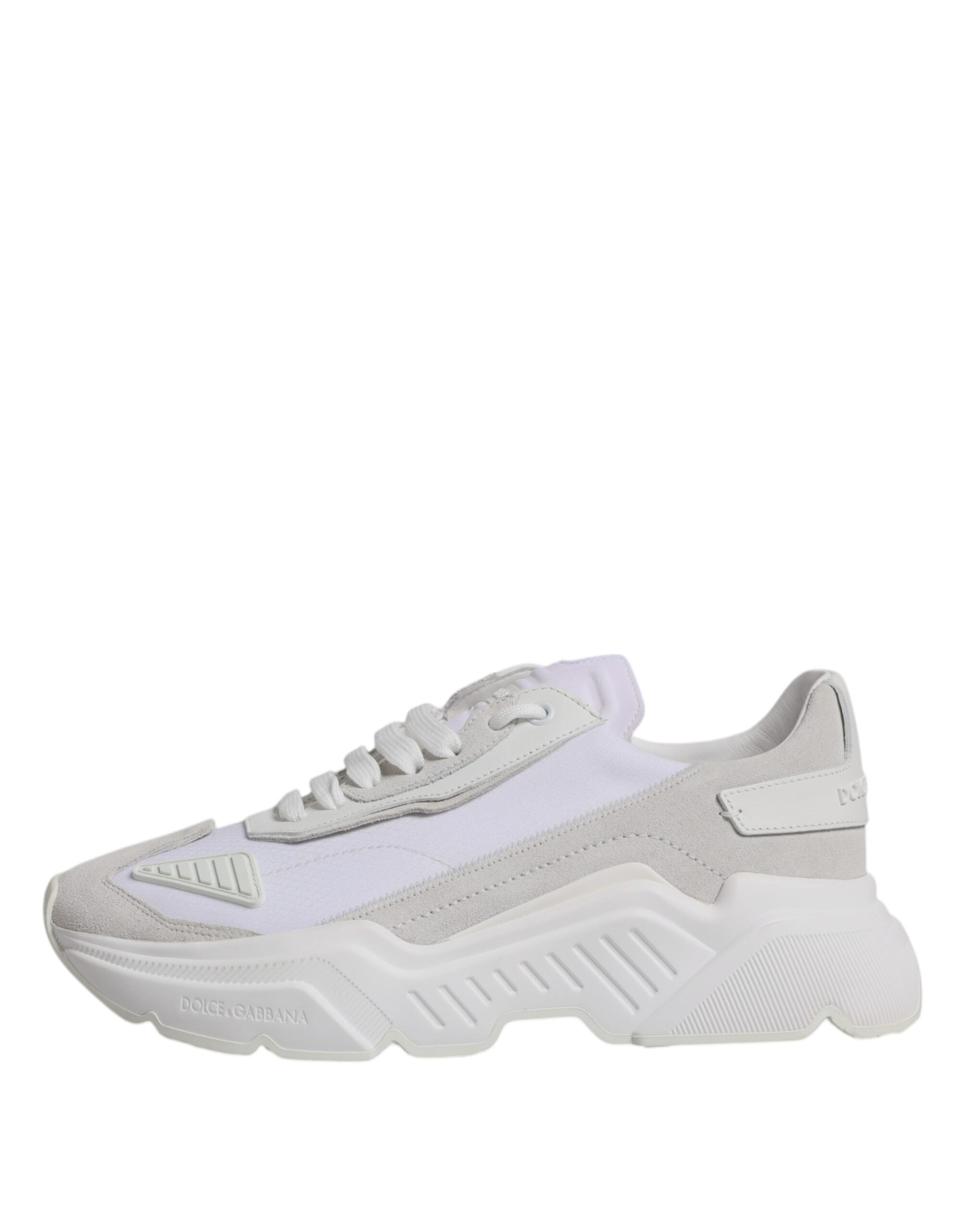 Dolce & Gabbana White Leather Daymaster Low Top Sneakers Shoes LUNESCAPE