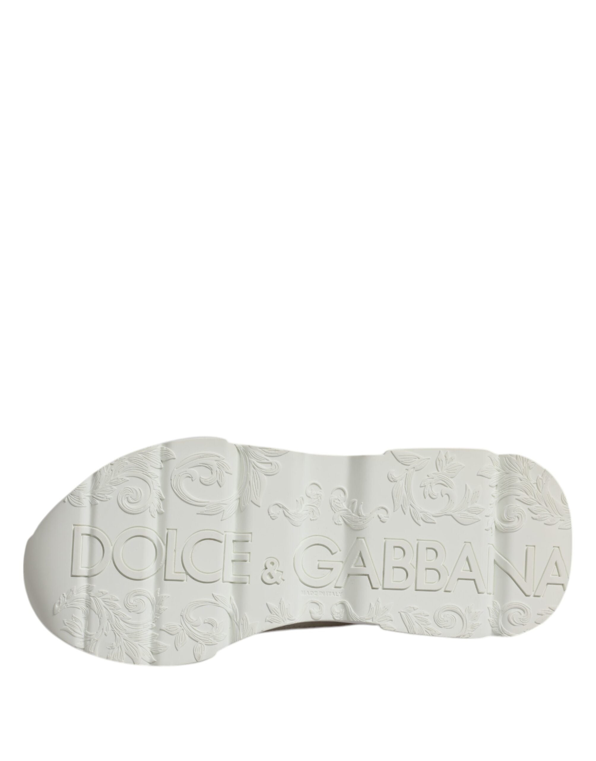 Dolce & Gabbana White Leather Daymaster Low Top Sneakers Shoes LUNESCAPE