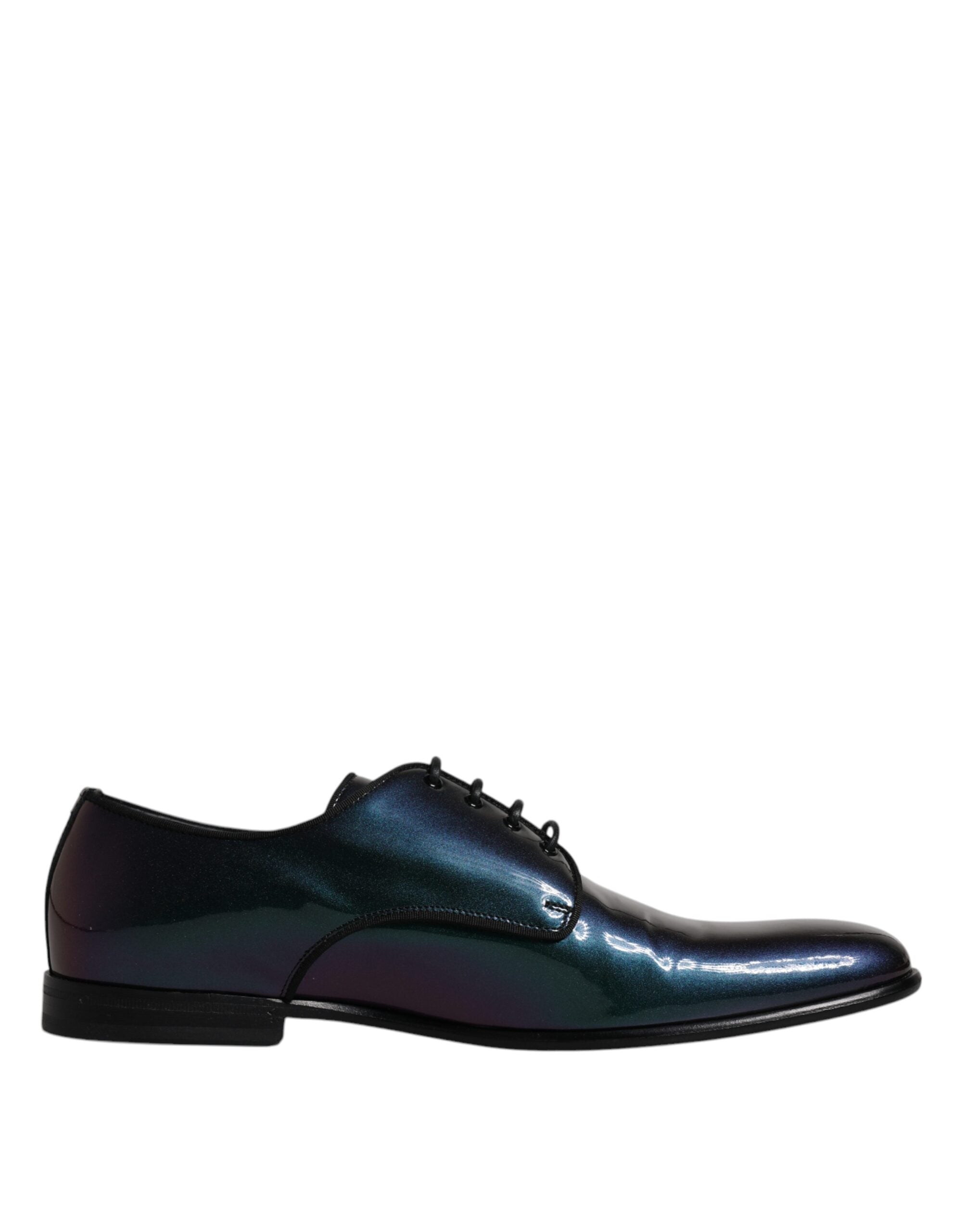Dolce & Gabbana Peacock Patent Leather Derby Men Dress Shoes LUNESCAPE