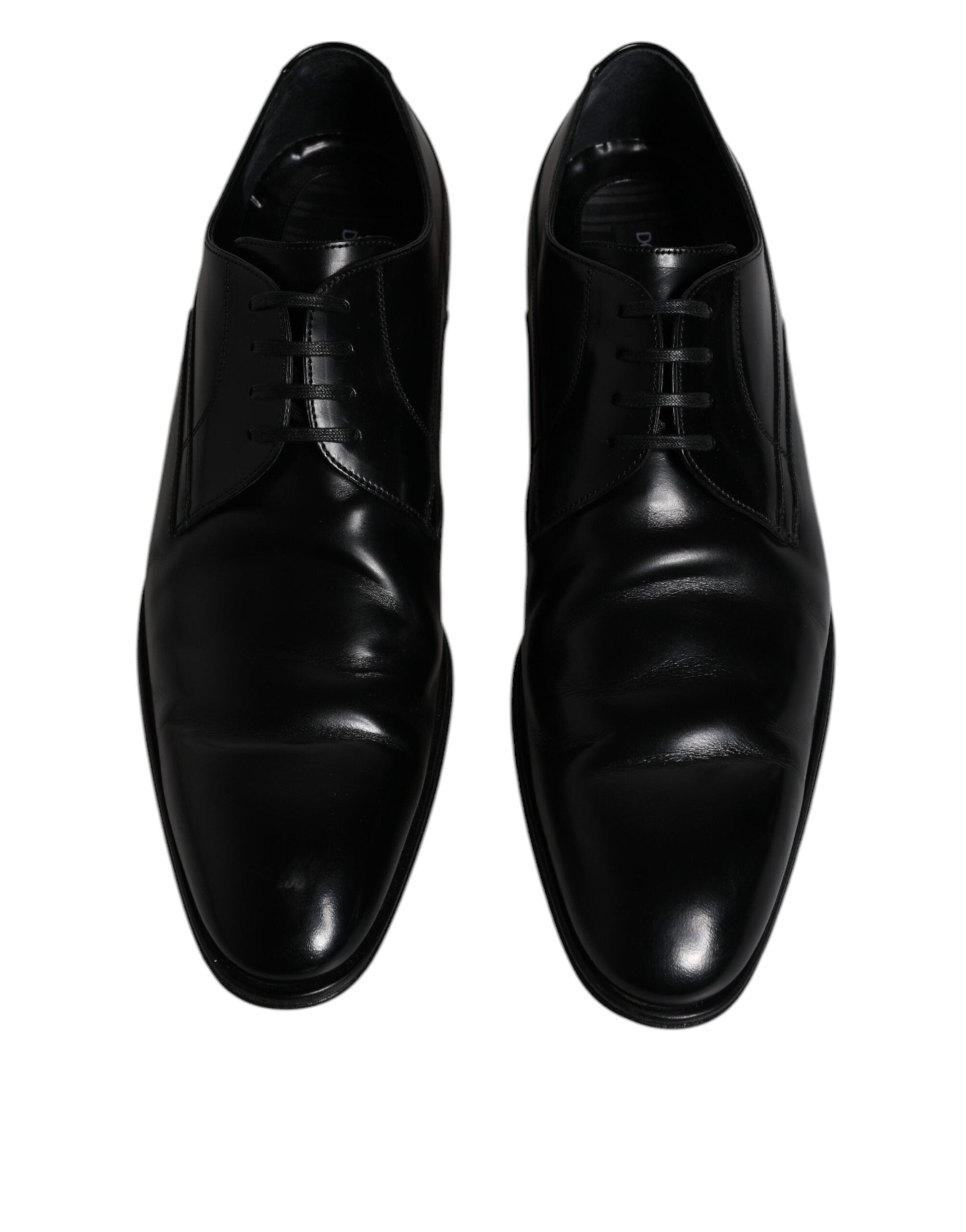 Dolce & Gabbana Black Leather Derby Formal Men Dress Shoes LUNESCAPE
