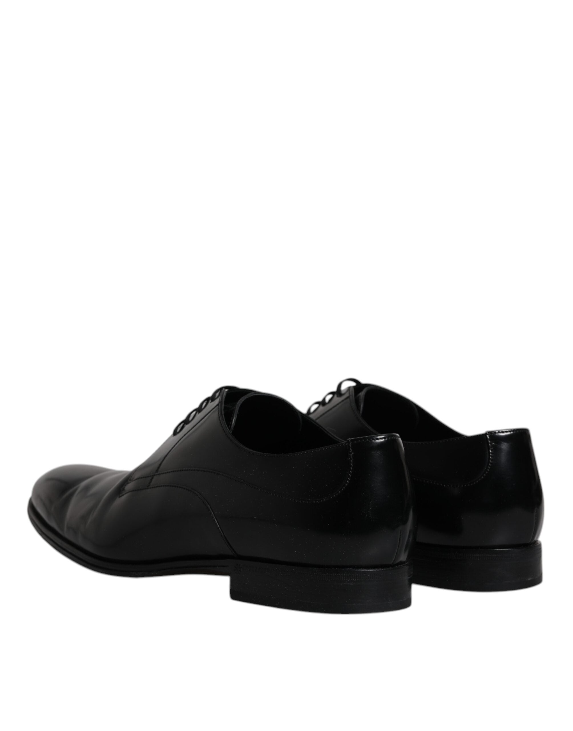 Dolce & Gabbana Black Leather Derby Formal Men Dress Shoes LUNESCAPE