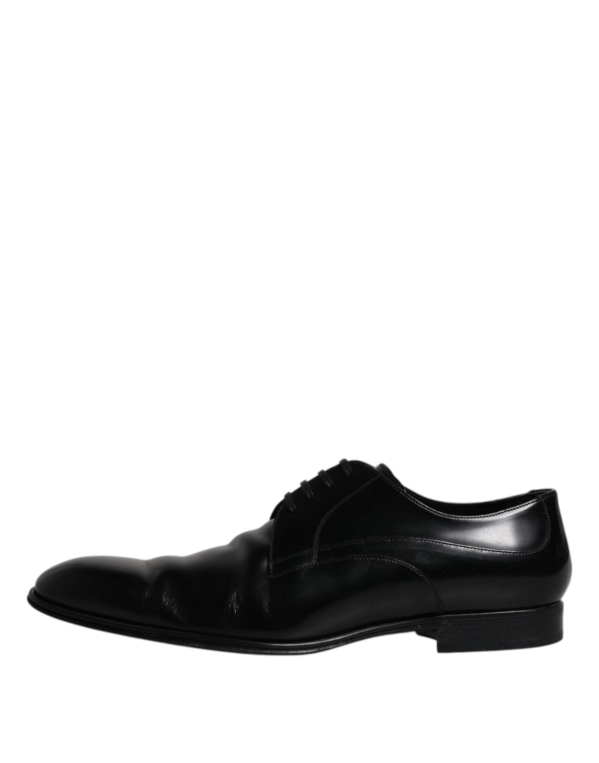 Dolce & Gabbana Black Leather Derby Formal Men Dress Shoes LUNESCAPE