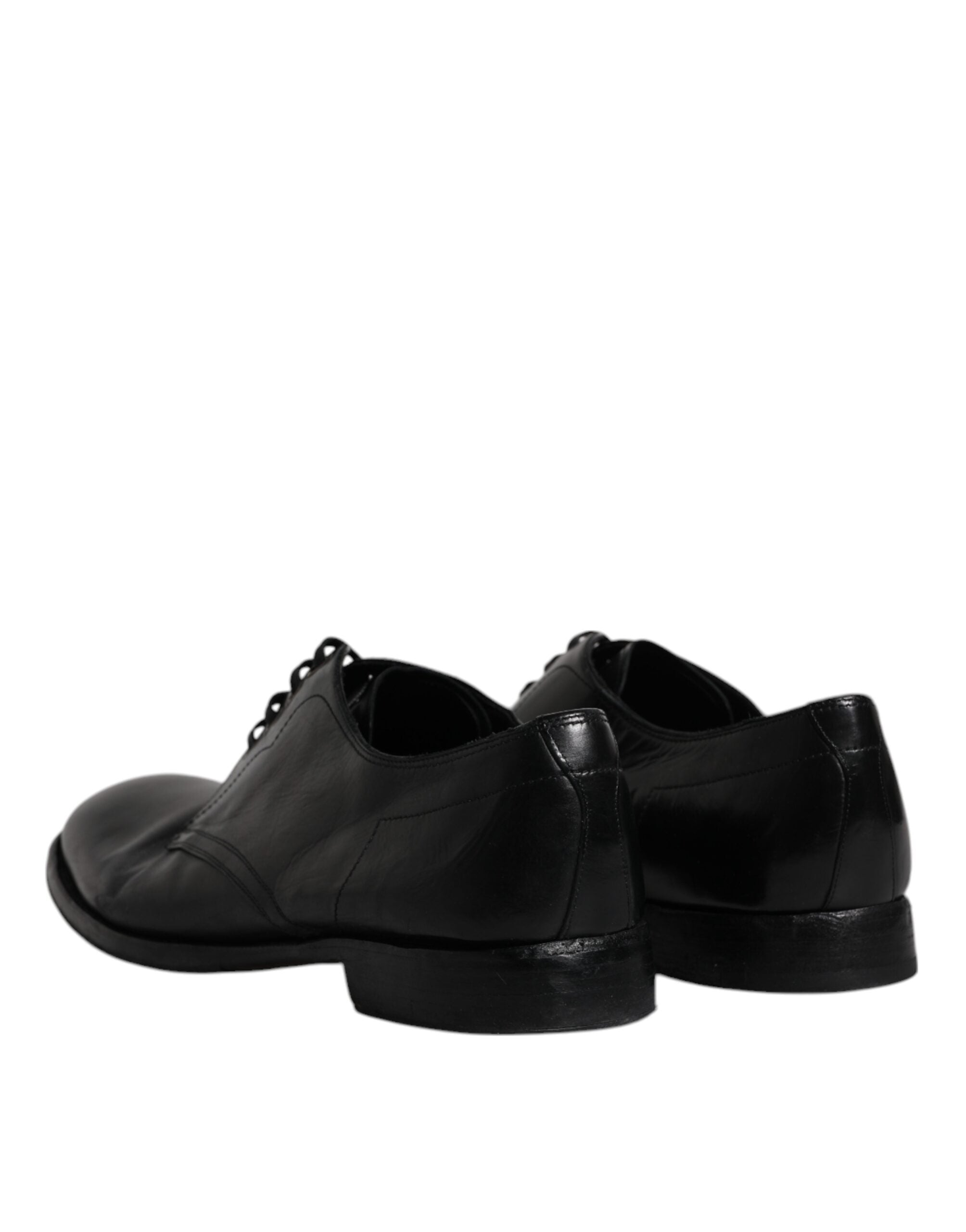 Dolce & Gabbana Black Leather Derby Formal Men Dress Shoes LUNESCAPE