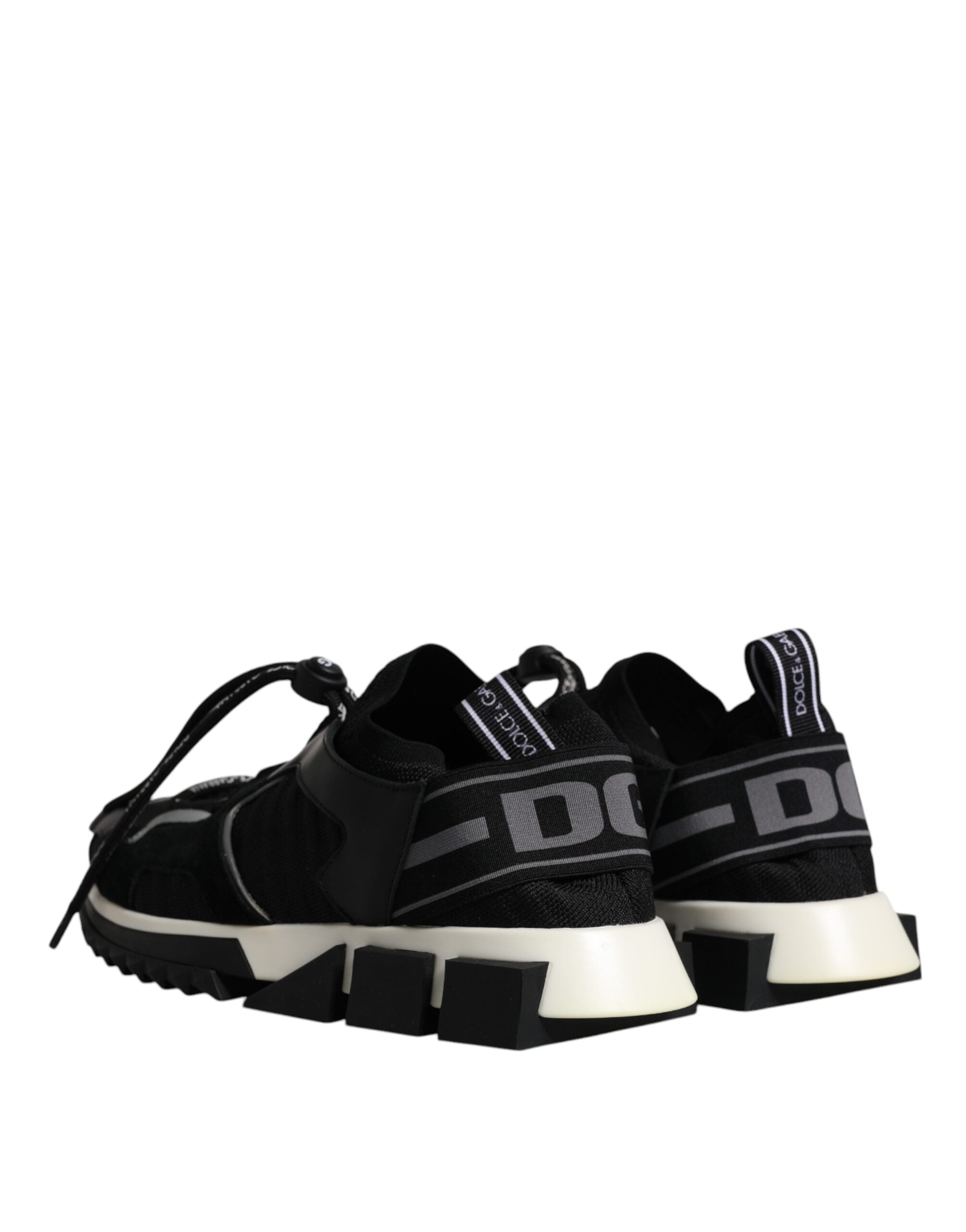 Dolce & Gabbana Black White Logo Sorrento Mens Sneakers Shoes LUNESCAPE