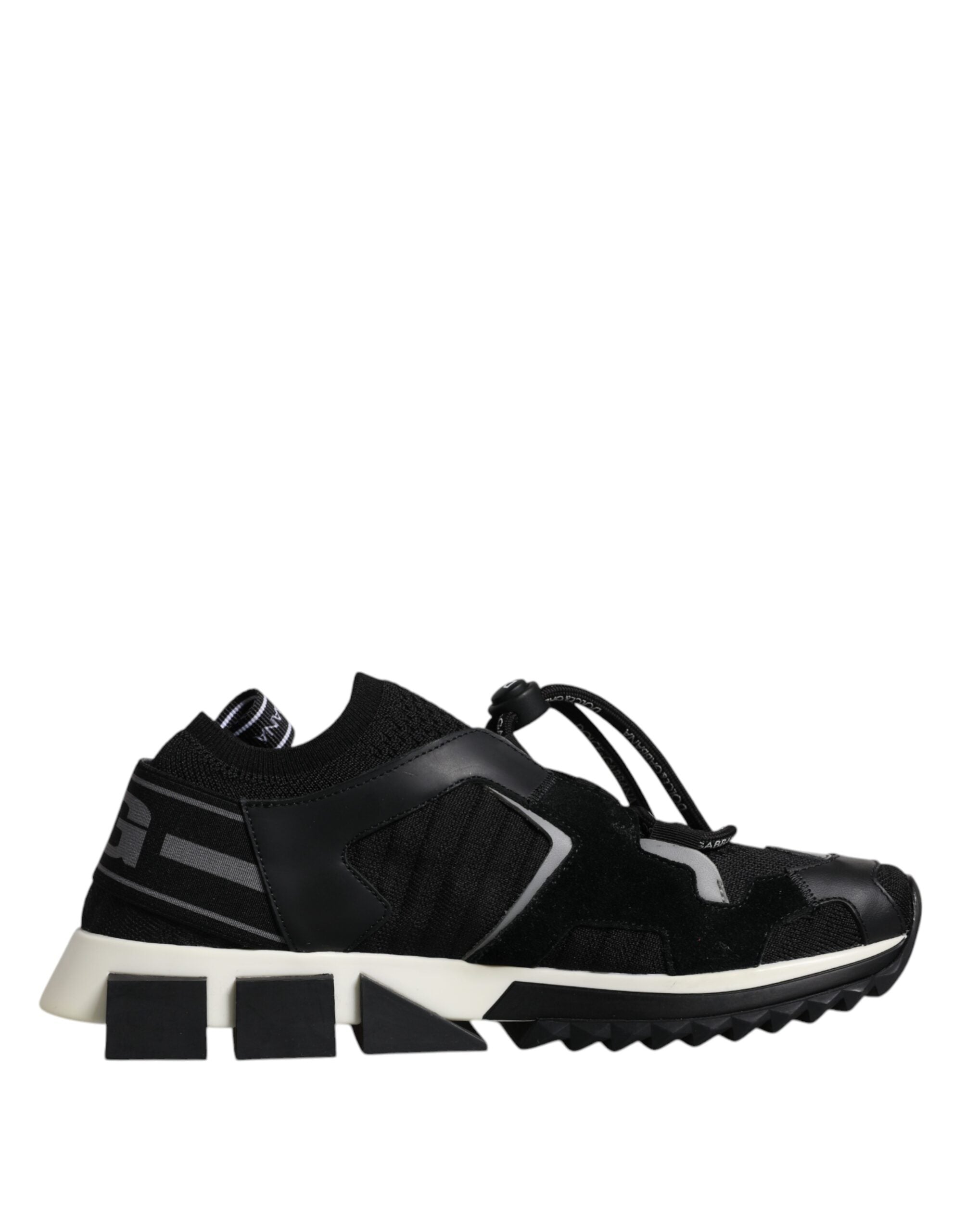 Dolce & Gabbana Black White Logo Sorrento Mens Sneakers Shoes LUNESCAPE