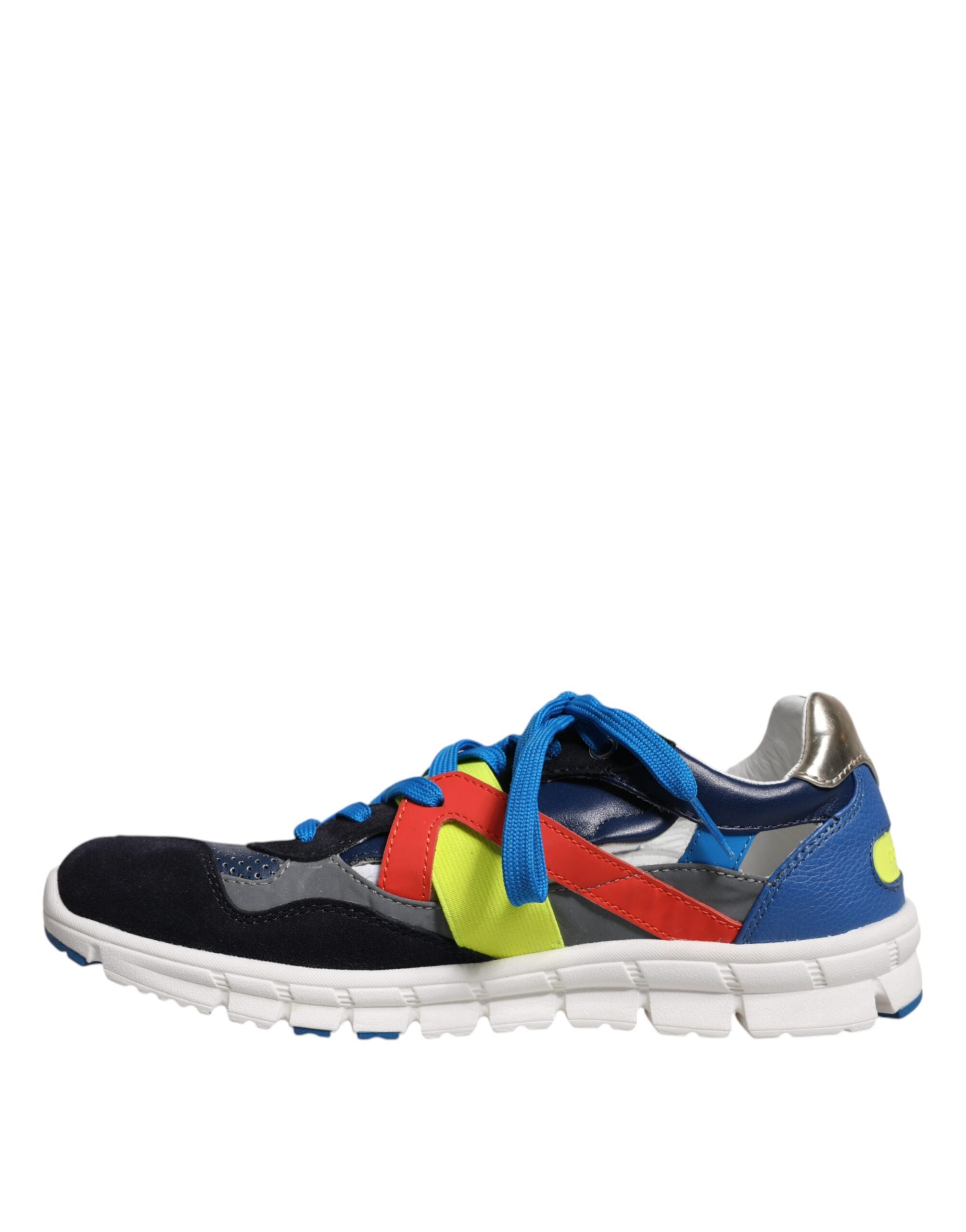 Dolce & Gabbana Multicolor Leather Suede Low Top Sneakers Shoes LUNESCAPE