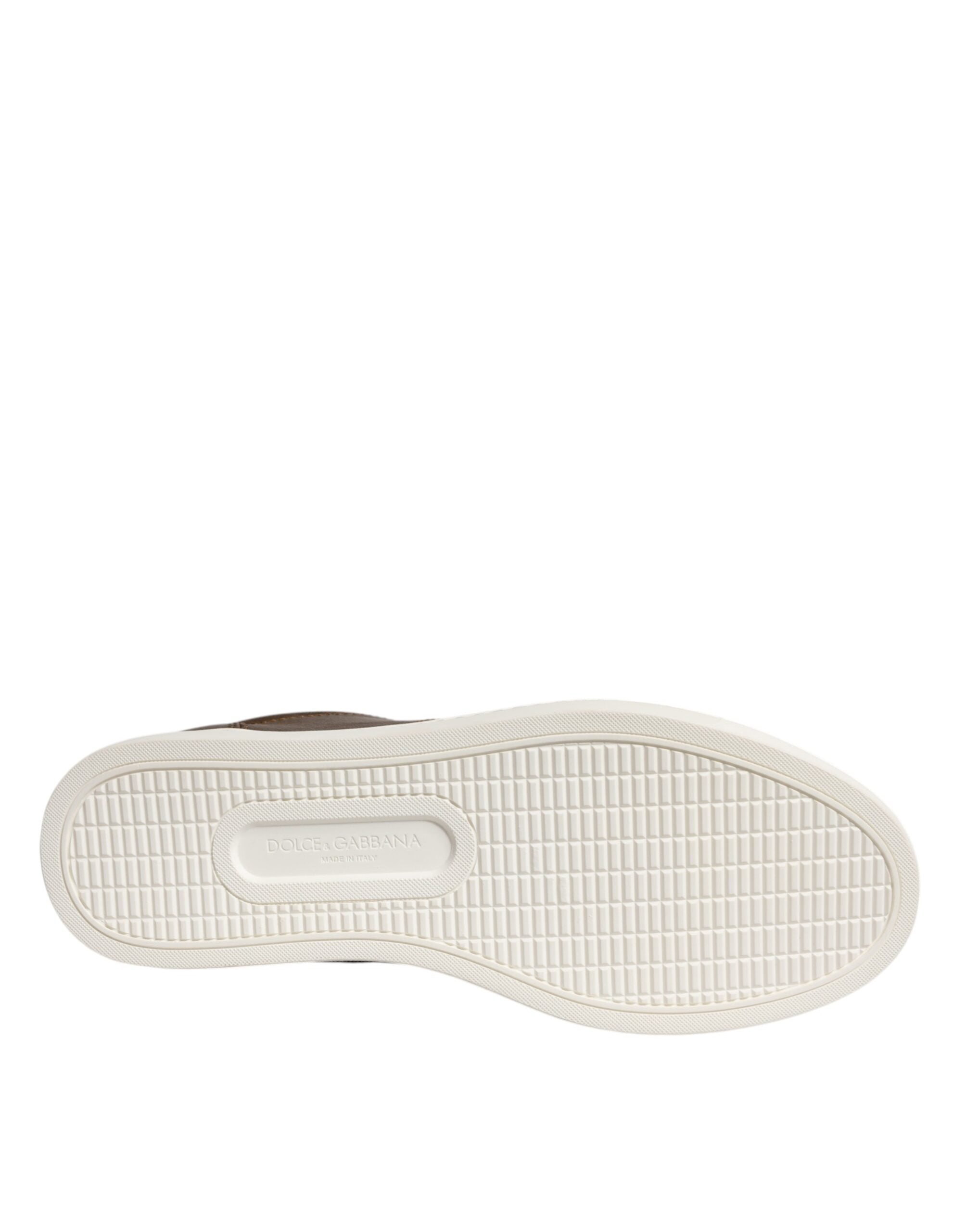 Dolce & Gabbana Gold Leather Logo London Men Sneaker Shoes LUNESCAPE
