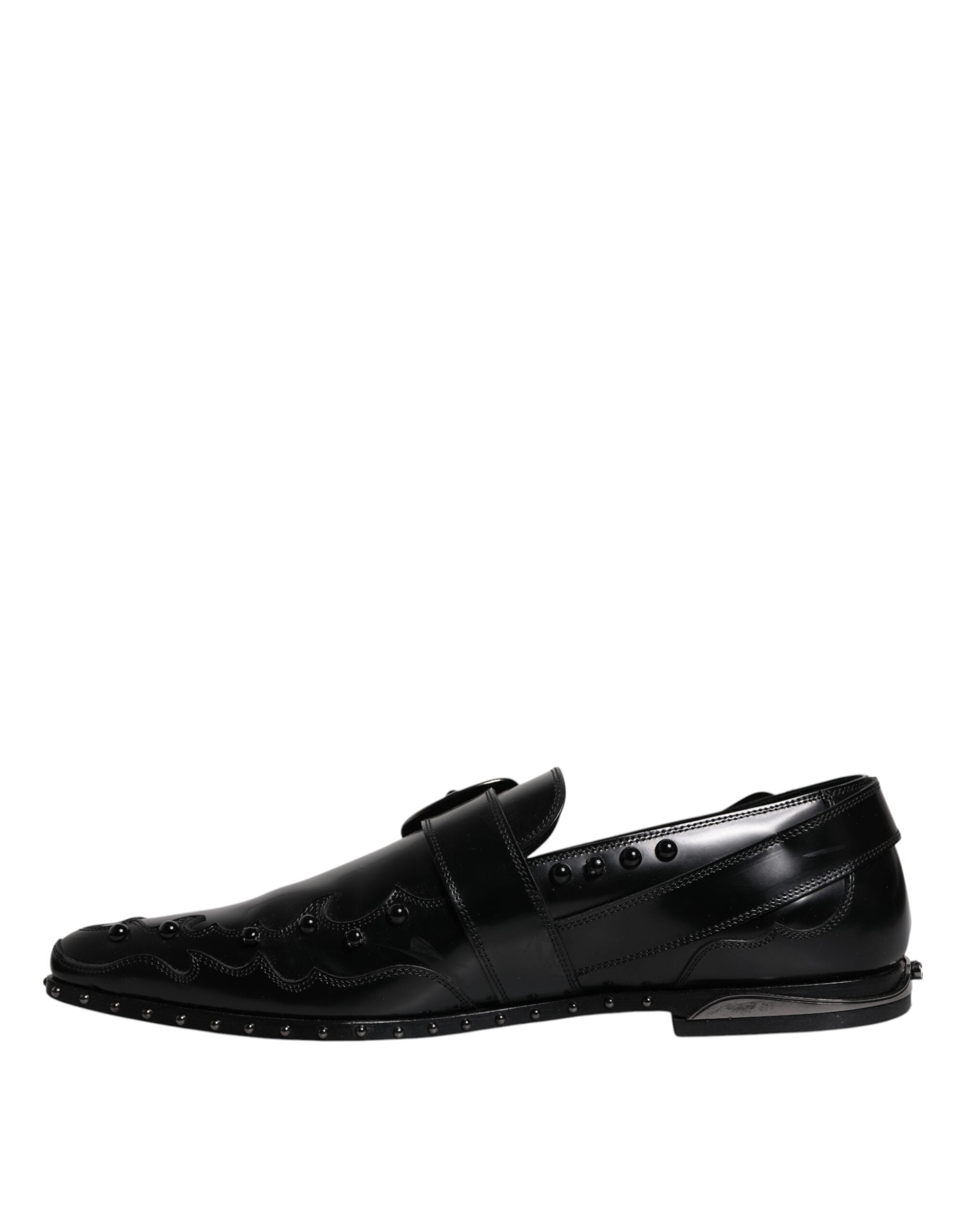 Dolce & Gabbana Black Embellished Derby Monk Strap Shoes LUNESCAPE